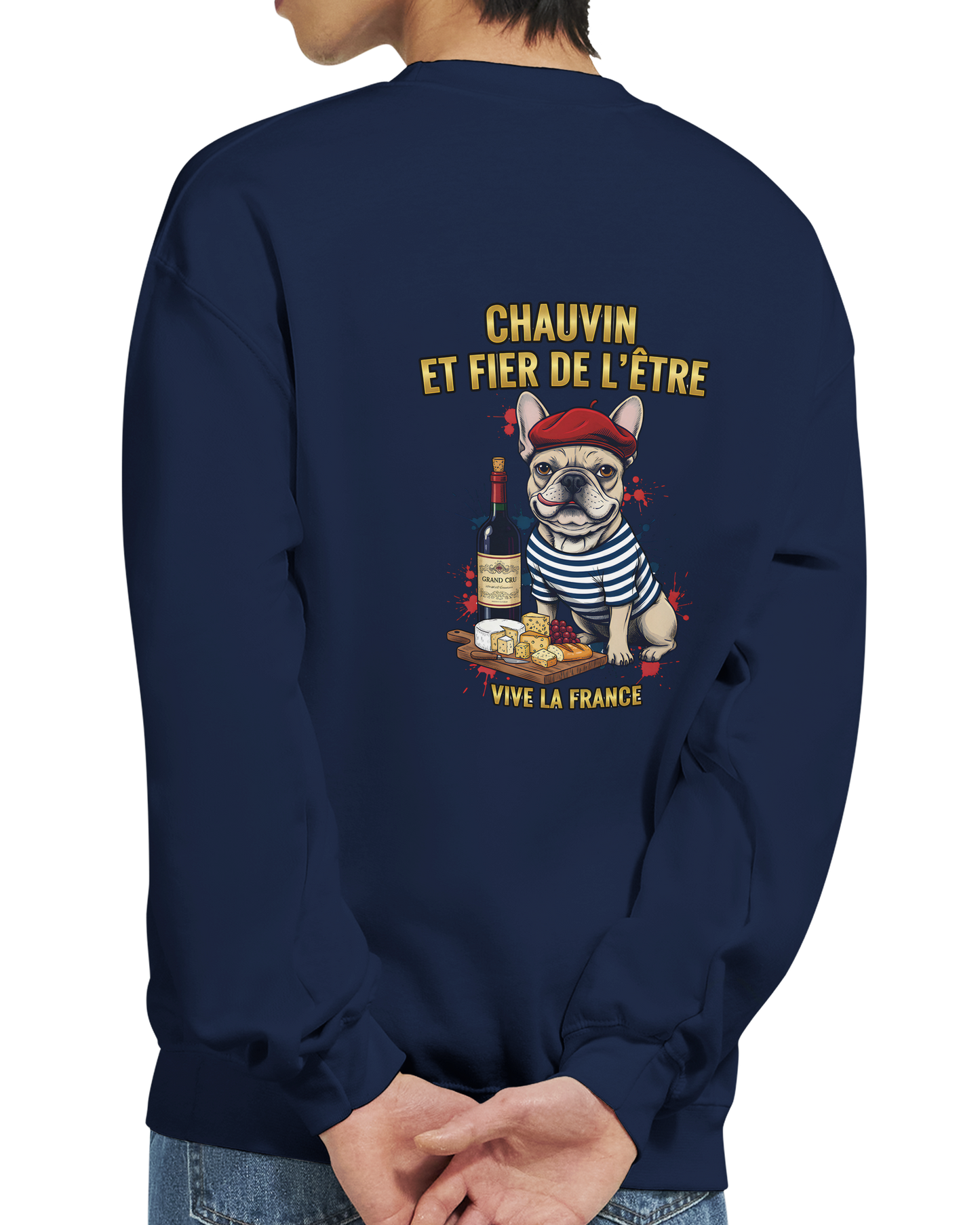 Sweat-shirt Chauvin et Fier de l'Être - Sweat à Col Rond Classique