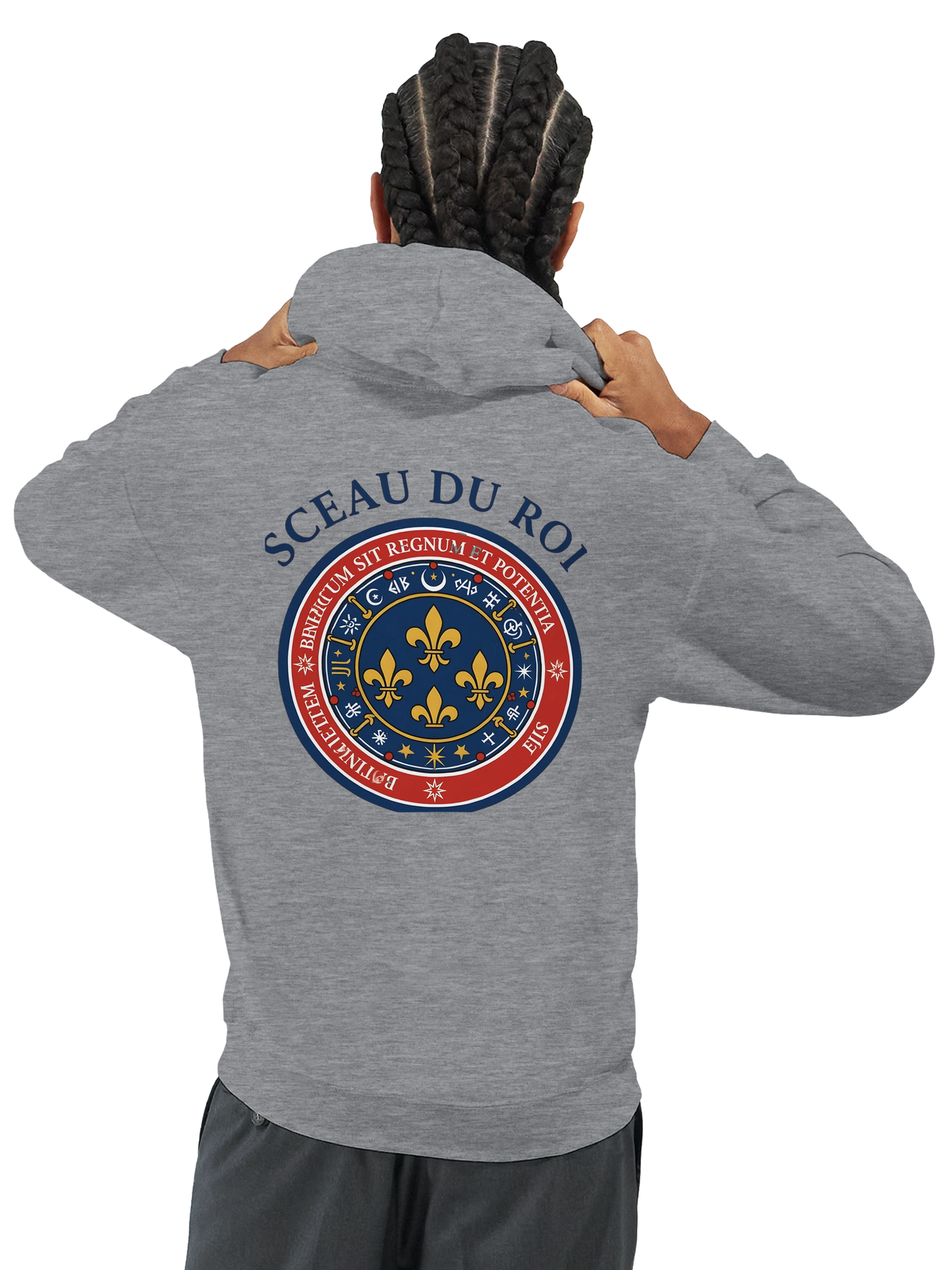 Sweat à capuche Le Sceau du Roi pour homme – Hoodie premium en coton mélangé
