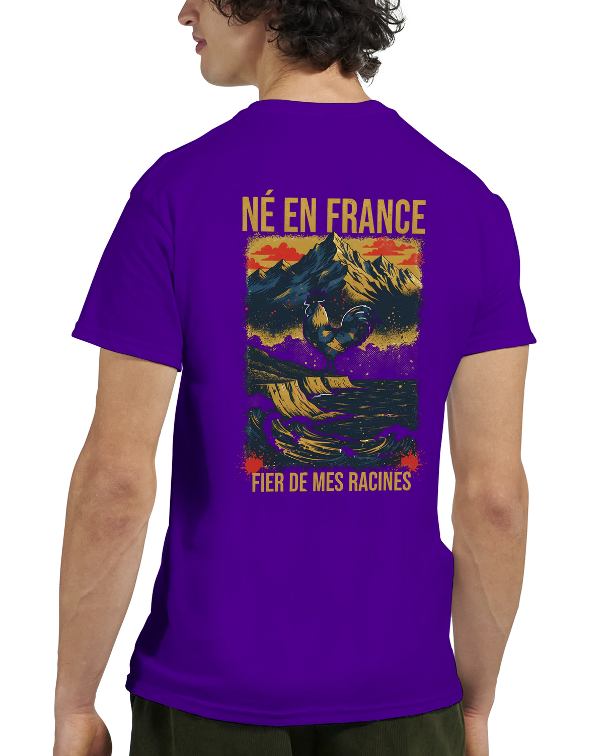 T-Shirt Premium 'Né en France' – Coton Épais à Coupe Classique
