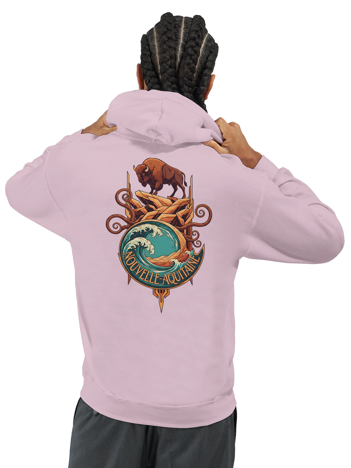 Sweat à capuche unisexe Nouvelle-Aquitaine - Hoodie premium en coton mélangé