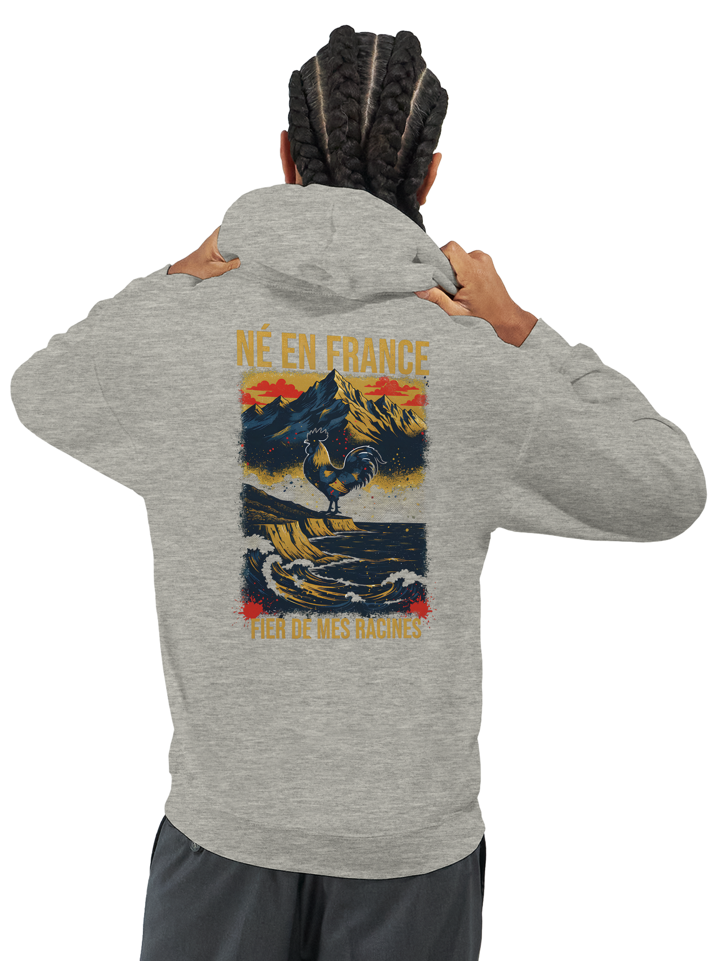 Sweat à Capuche Homme « Né en France » – Premium Confort et Style
