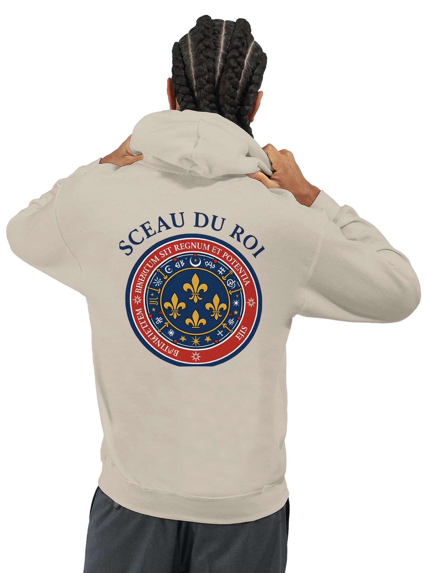 Sweat à capuche Le Sceau du Roi pour homme – Hoodie premium en coton mélangé