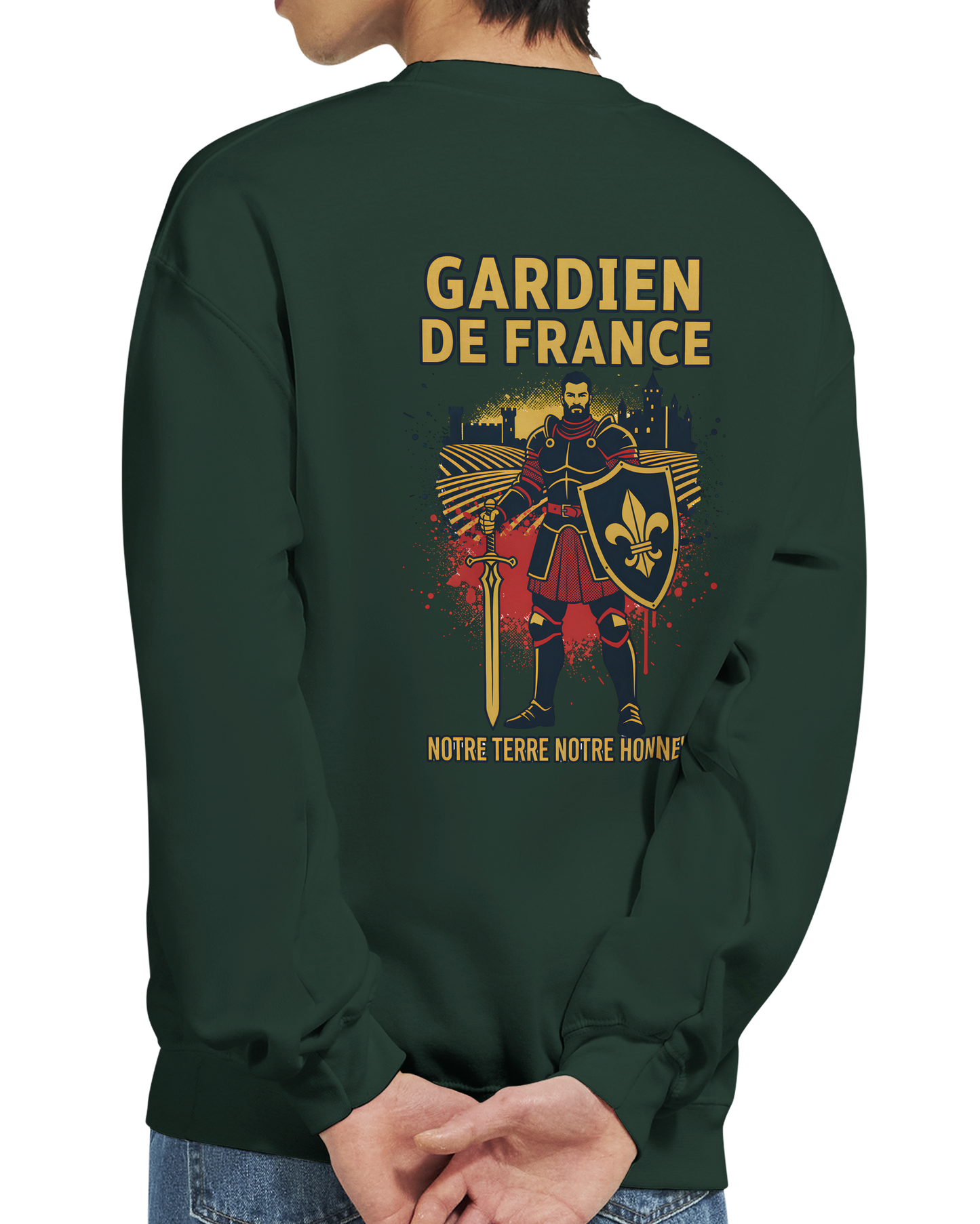 Sweat-shirt Homme Gardien de France - Premium French Heritage Apparel