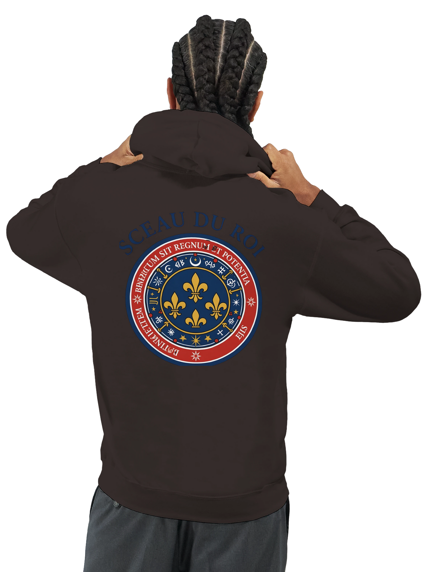 Sweat à capuche Le Sceau du Roi pour homme – Hoodie premium en coton mélangé