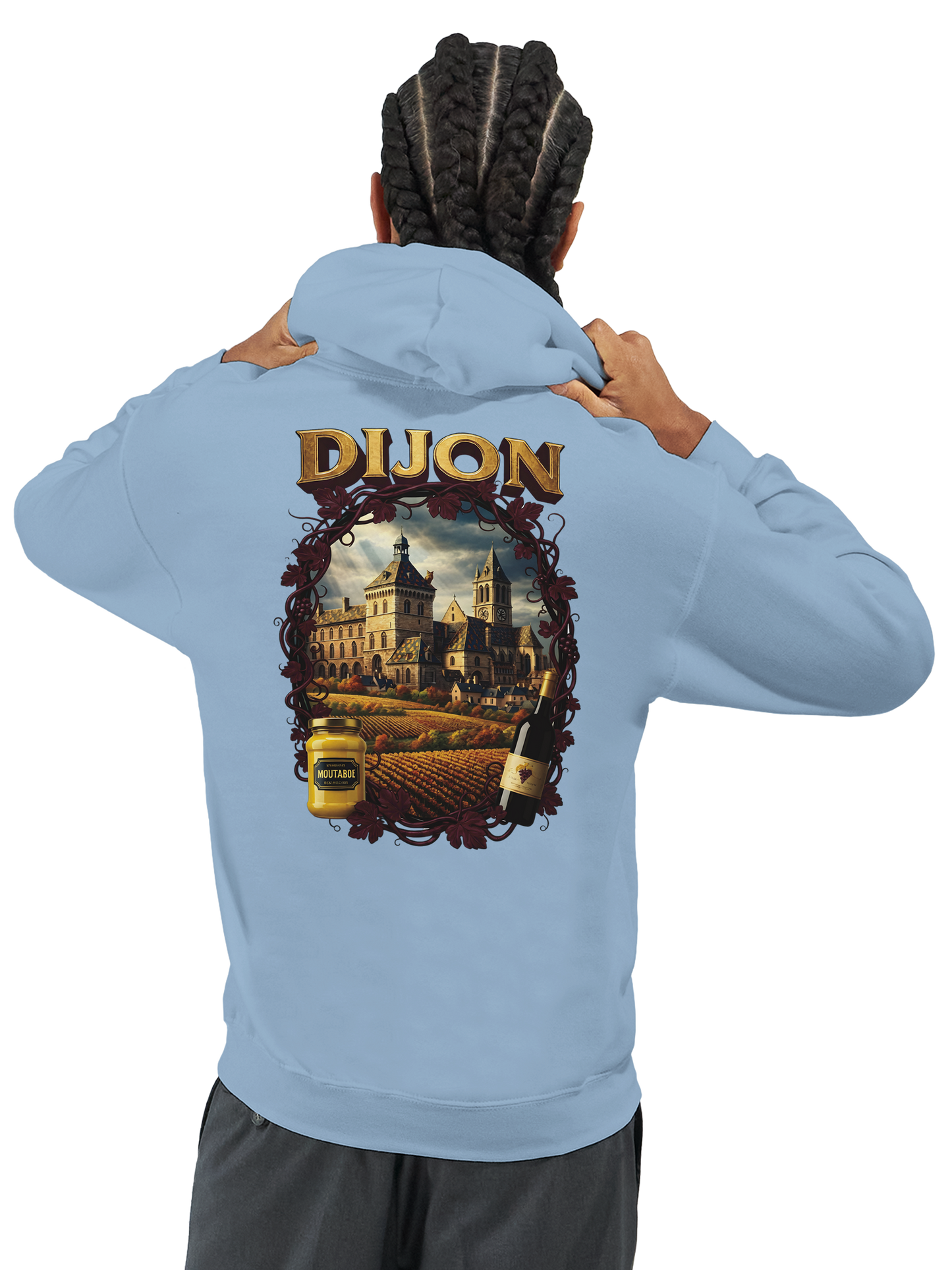 Sweat à Capuche Unisexe Dijon – Ville de France – Confort Premium