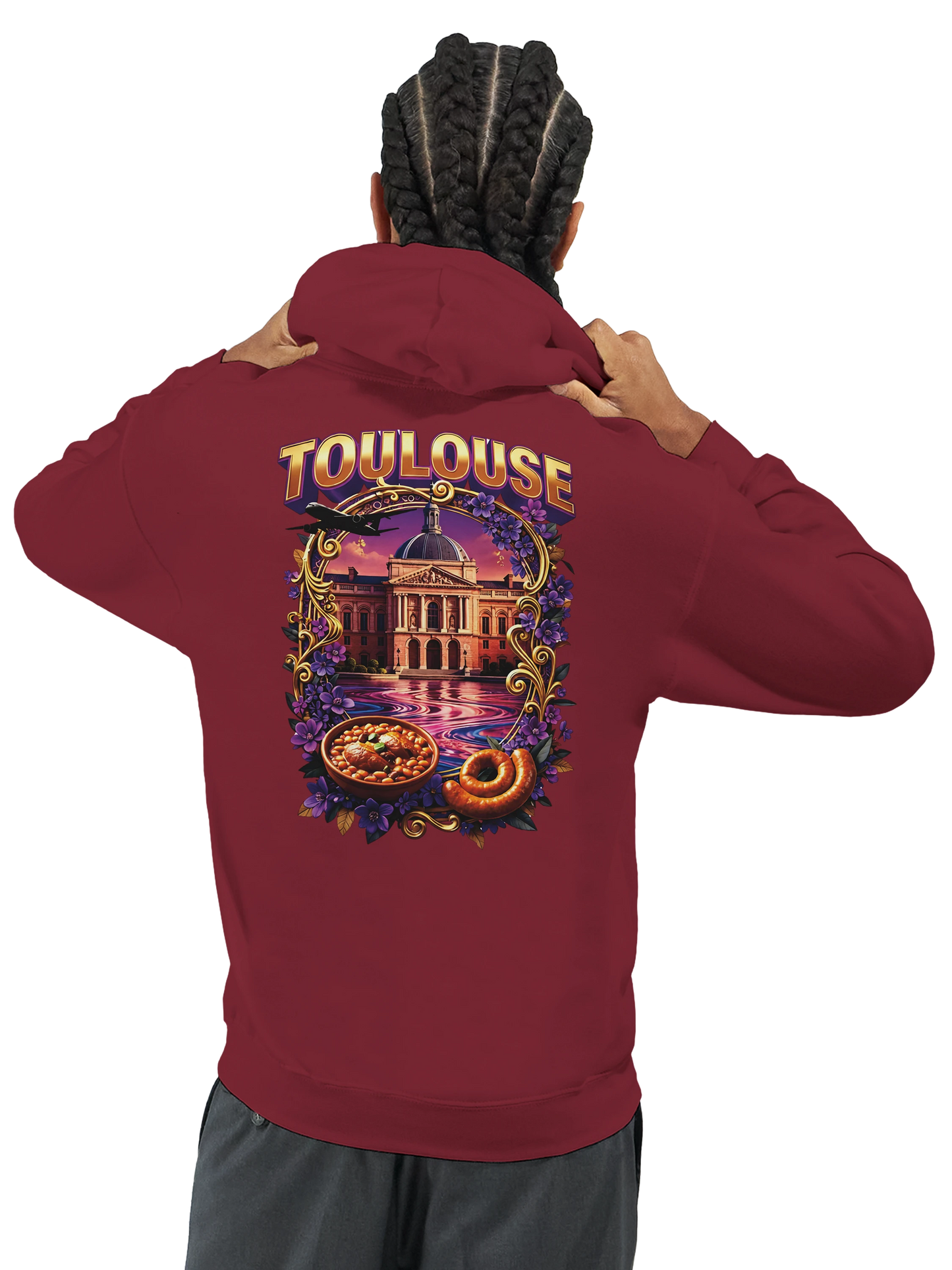 Sweat à Capuche Unisexe Toulouse – Ville de France – Confort Premium