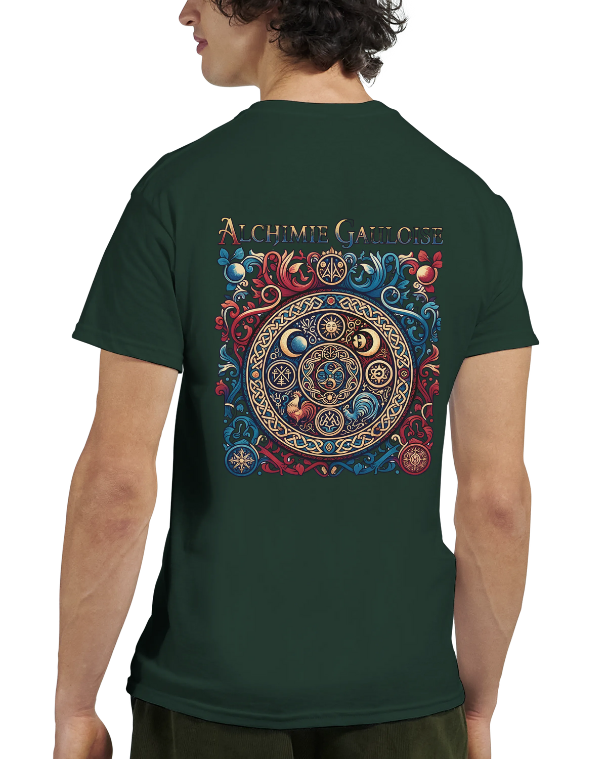 T-Shirt Homme Alchimie Gauloise – Coton Épais à Coupe Classique