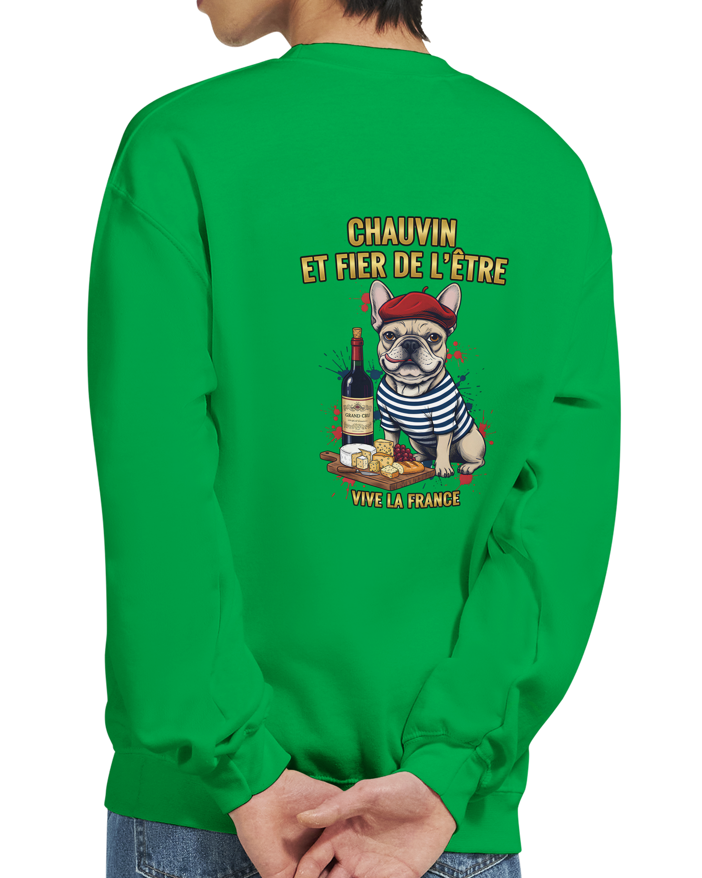 Sweat-shirt Chauvin et Fier de l'Être - Sweat à Col Rond Classique