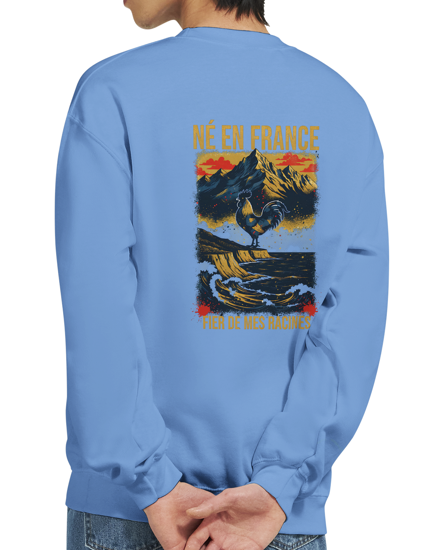 Sweat-shirt Homme « Né en France » – Confort Premium et Design Durable