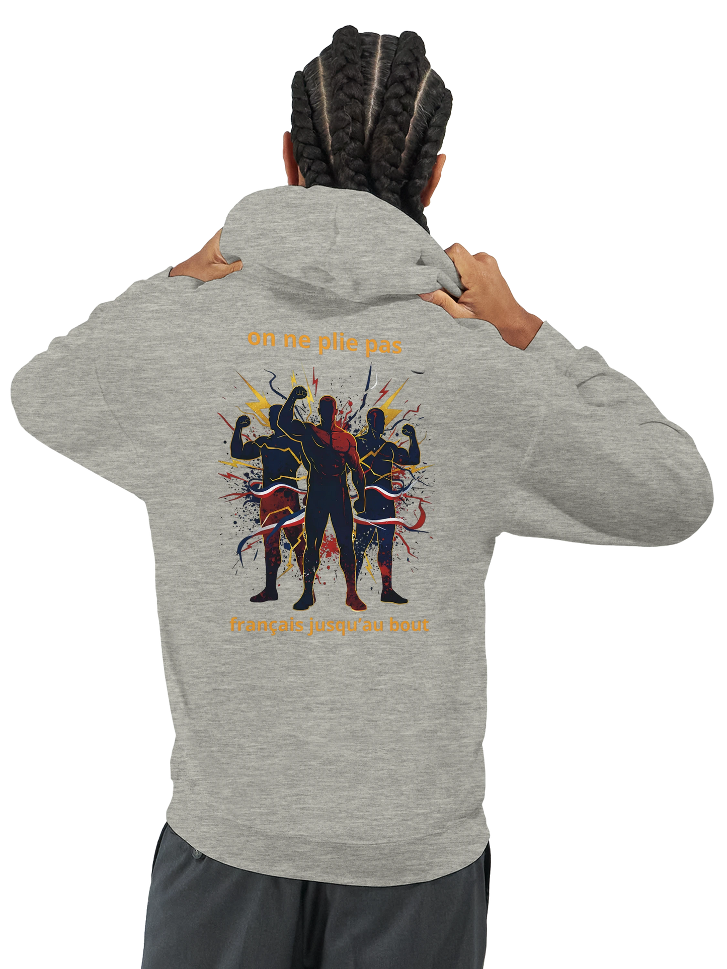 Sweat à capuche homme - Français jusqu'au bout - Confort premium