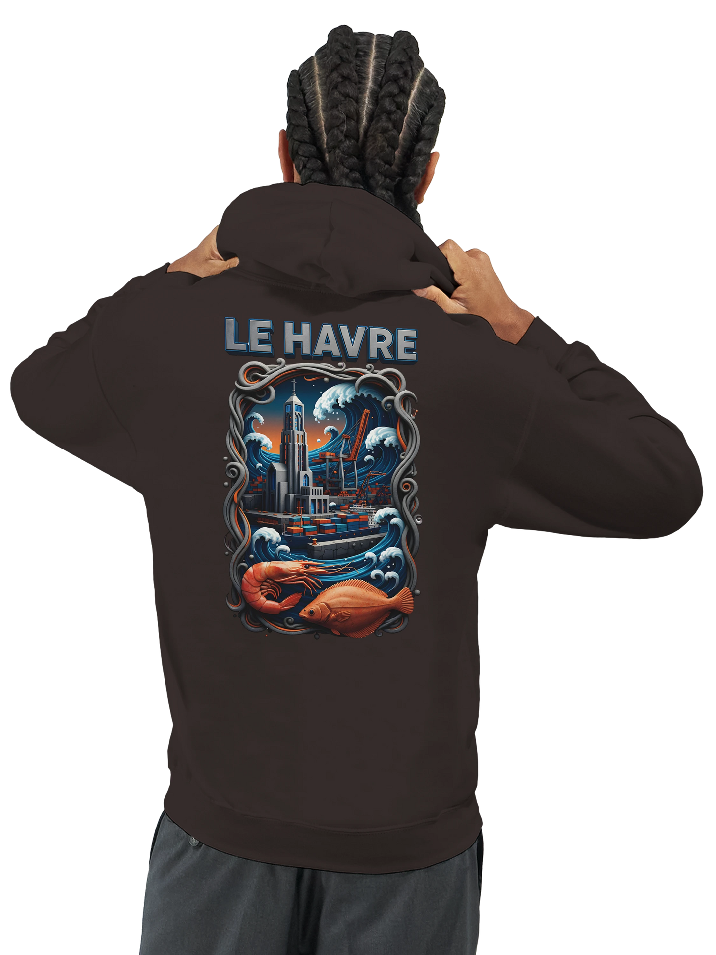 Sweat à Capuche Unisexe Le Havre – Hoodie Confortable et Résistant