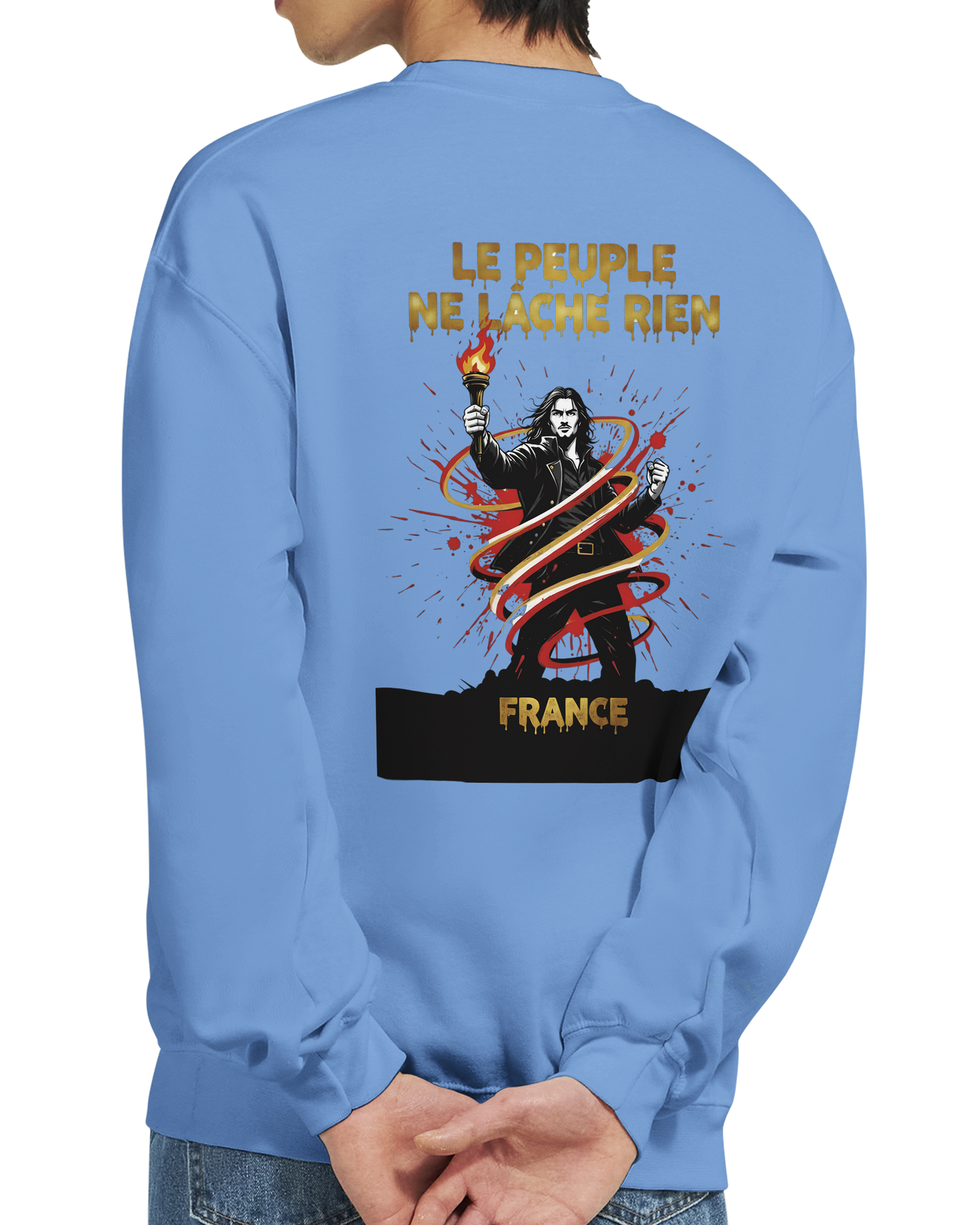 Sweat-shirt Homme 'Le Peuple Ne Lâche Rien' – Confort et Résistance