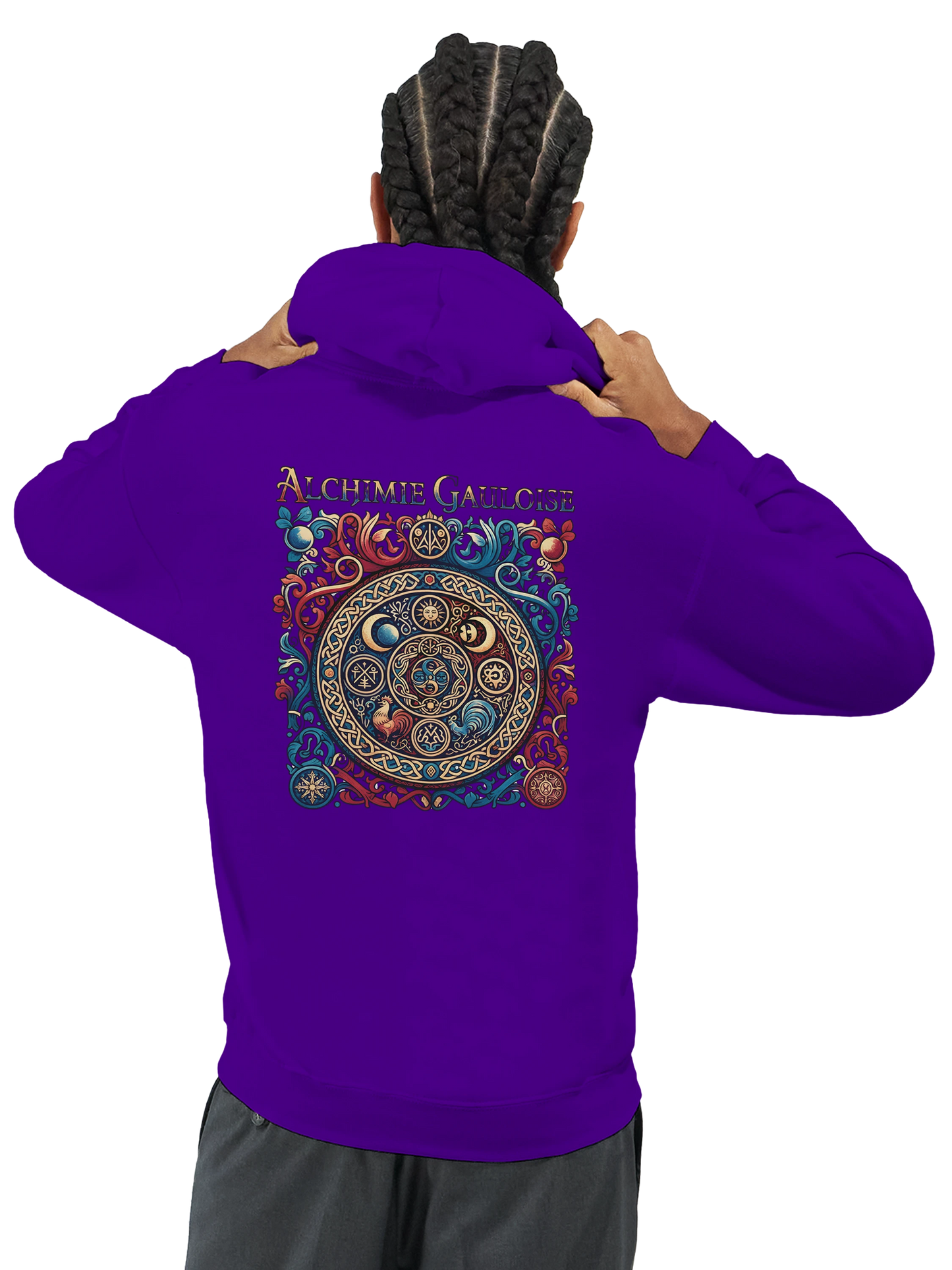 Sweat à capuche homme Alchimie Gauloise – Hoodie premium en coton mélangé
