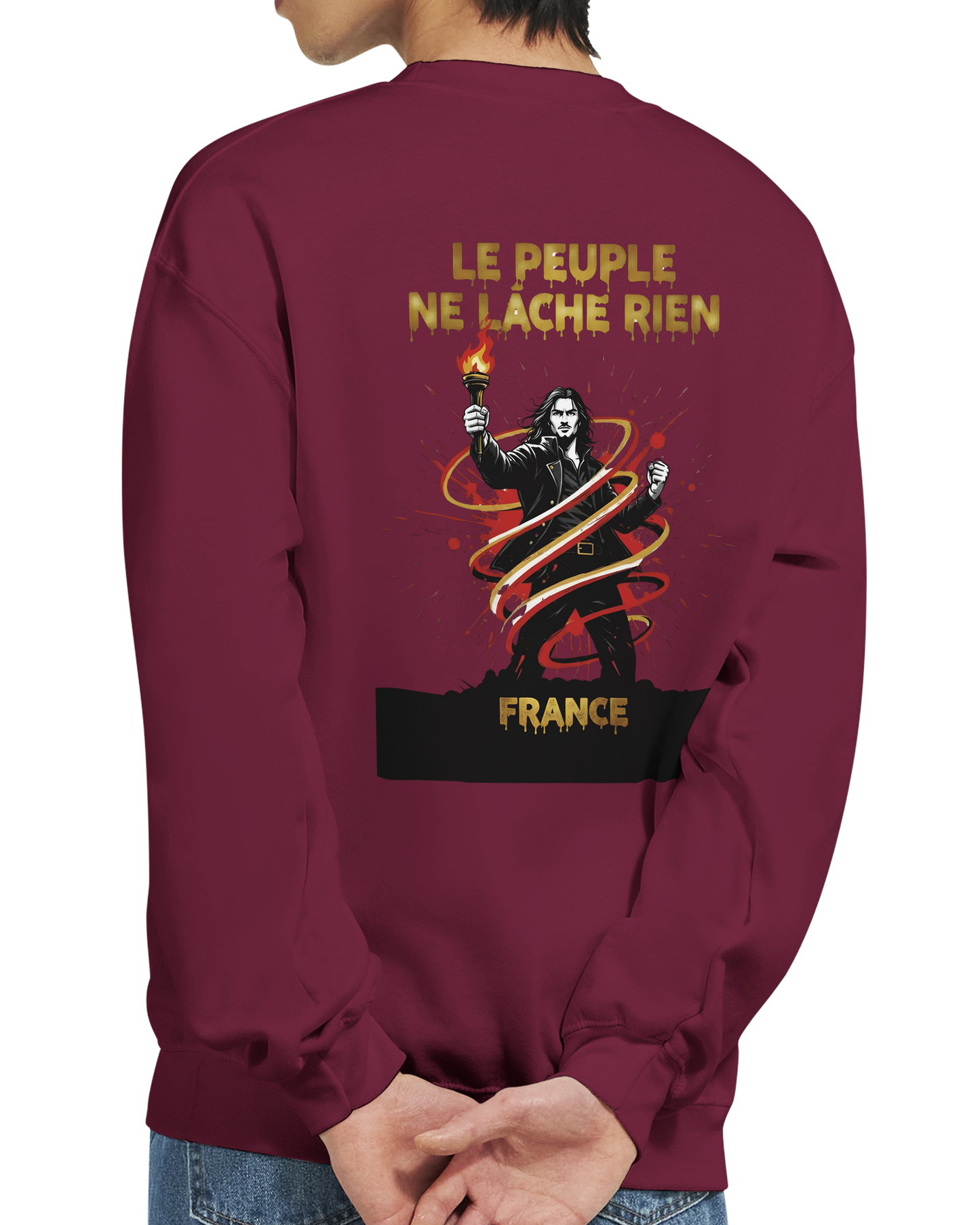 Sweat-shirt Homme 'Le Peuple Ne Lâche Rien' – Confort et Résistance