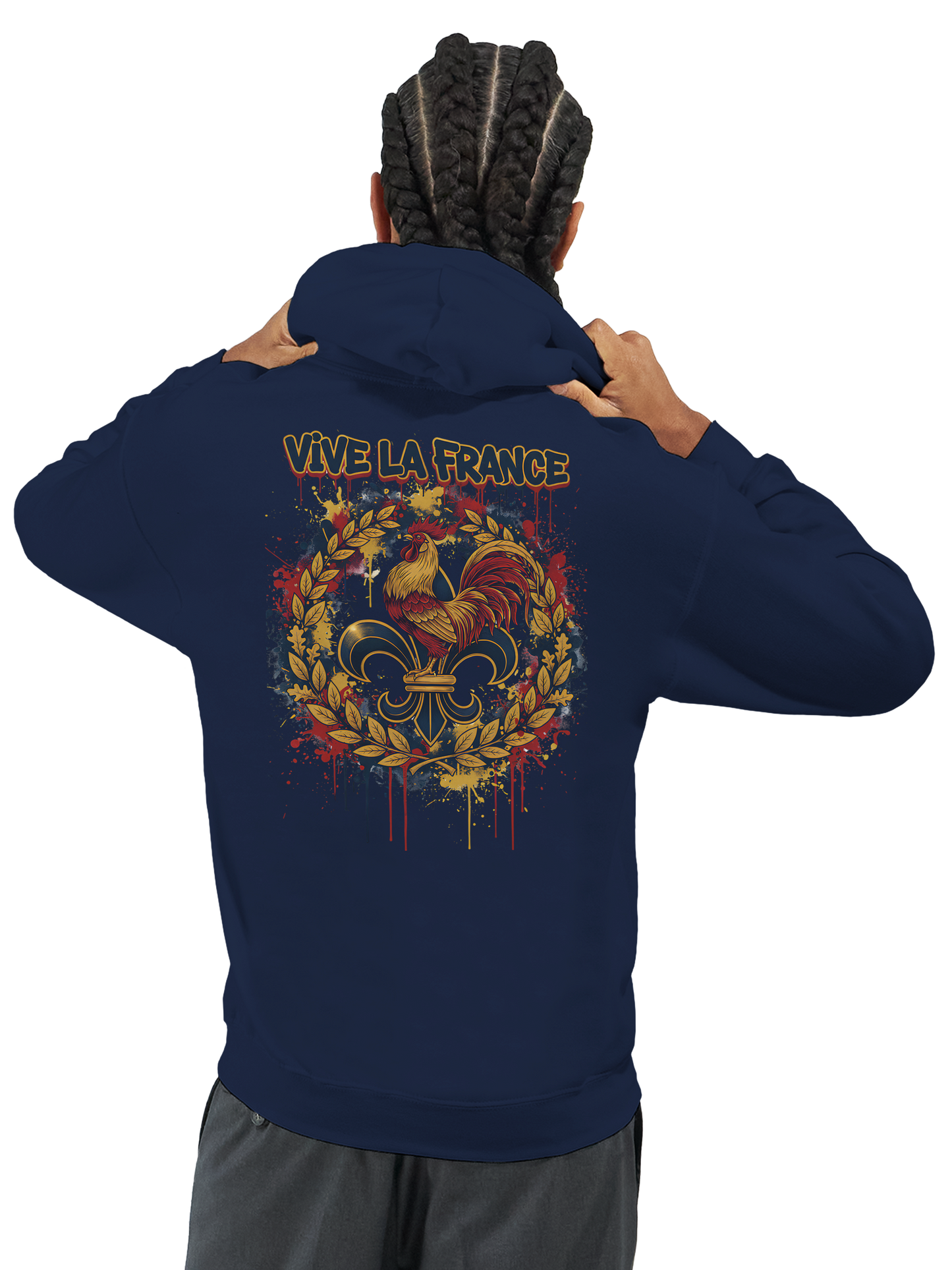 Sweat à Capuche Homme Vive la France – Confort et Style Tricolore
