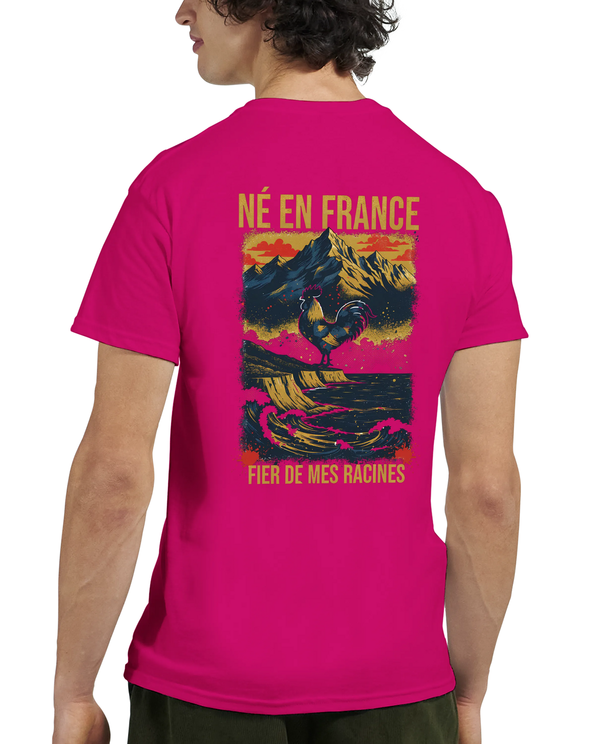 T-Shirt Premium 'Né en France' – Coton Épais à Coupe Classique