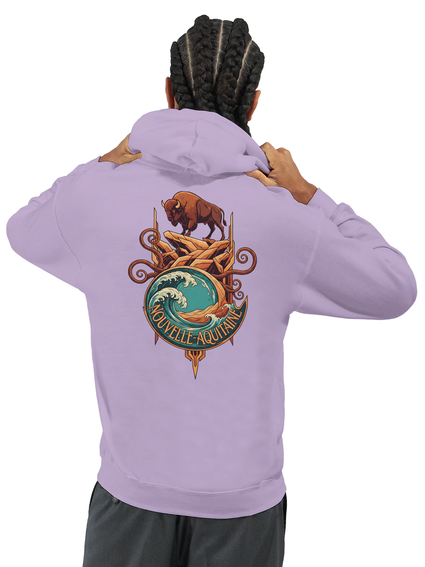 Sweat à capuche unisexe Nouvelle-Aquitaine - Hoodie premium en coton mélangé