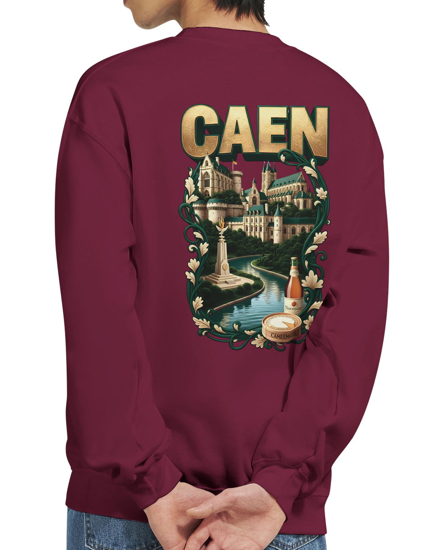 Sweat-shirt Unisexe Caen - Ville de France - Confort Classique