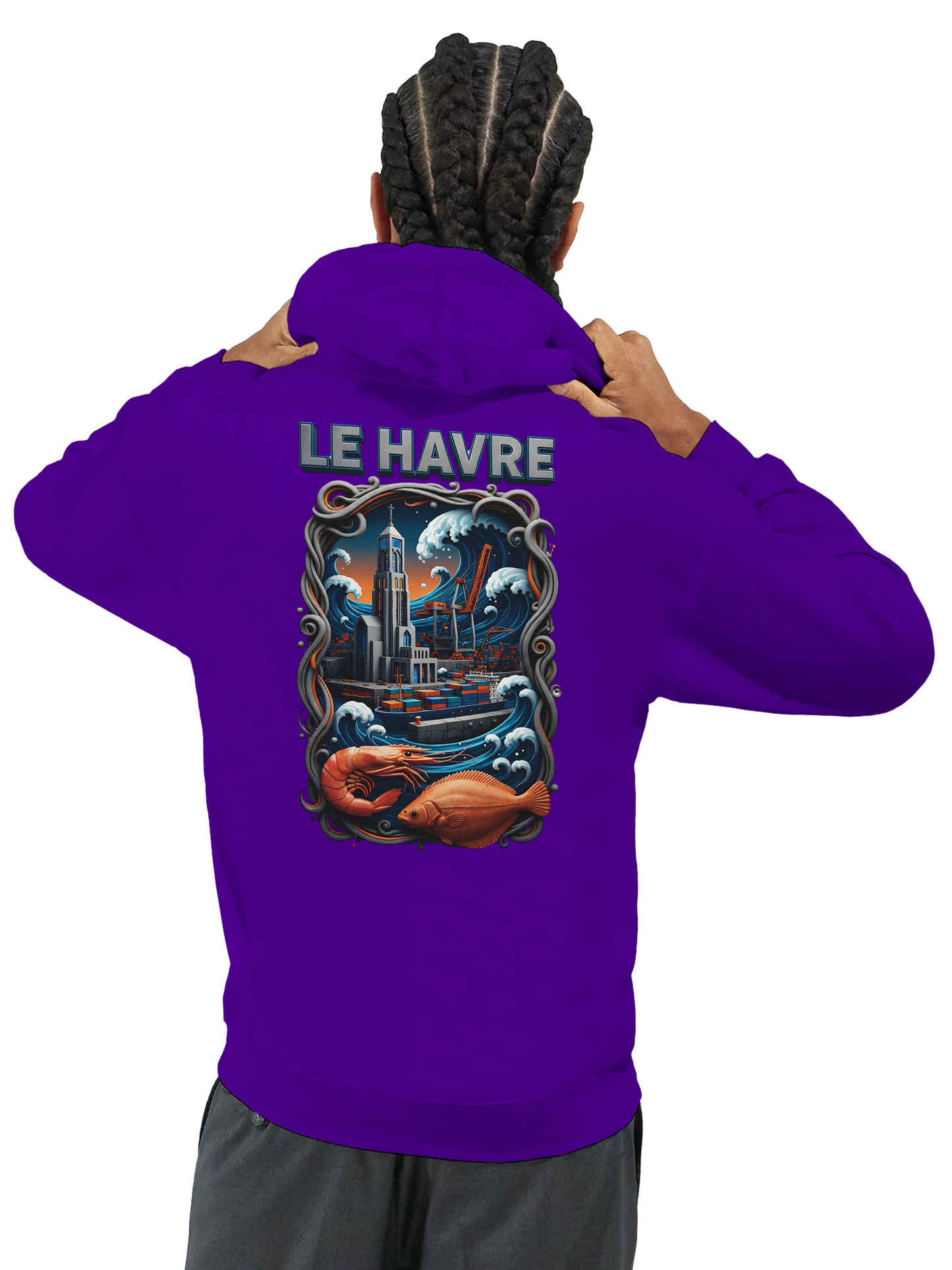 Sweat à Capuche Unisexe Le Havre – Hoodie Confortable et Résistant