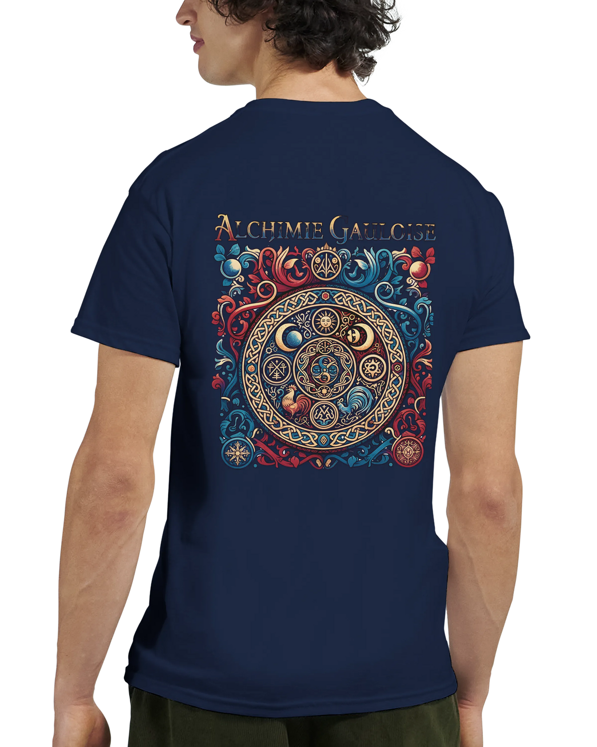 T-Shirt Homme Alchimie Gauloise – Coton Épais à Coupe Classique