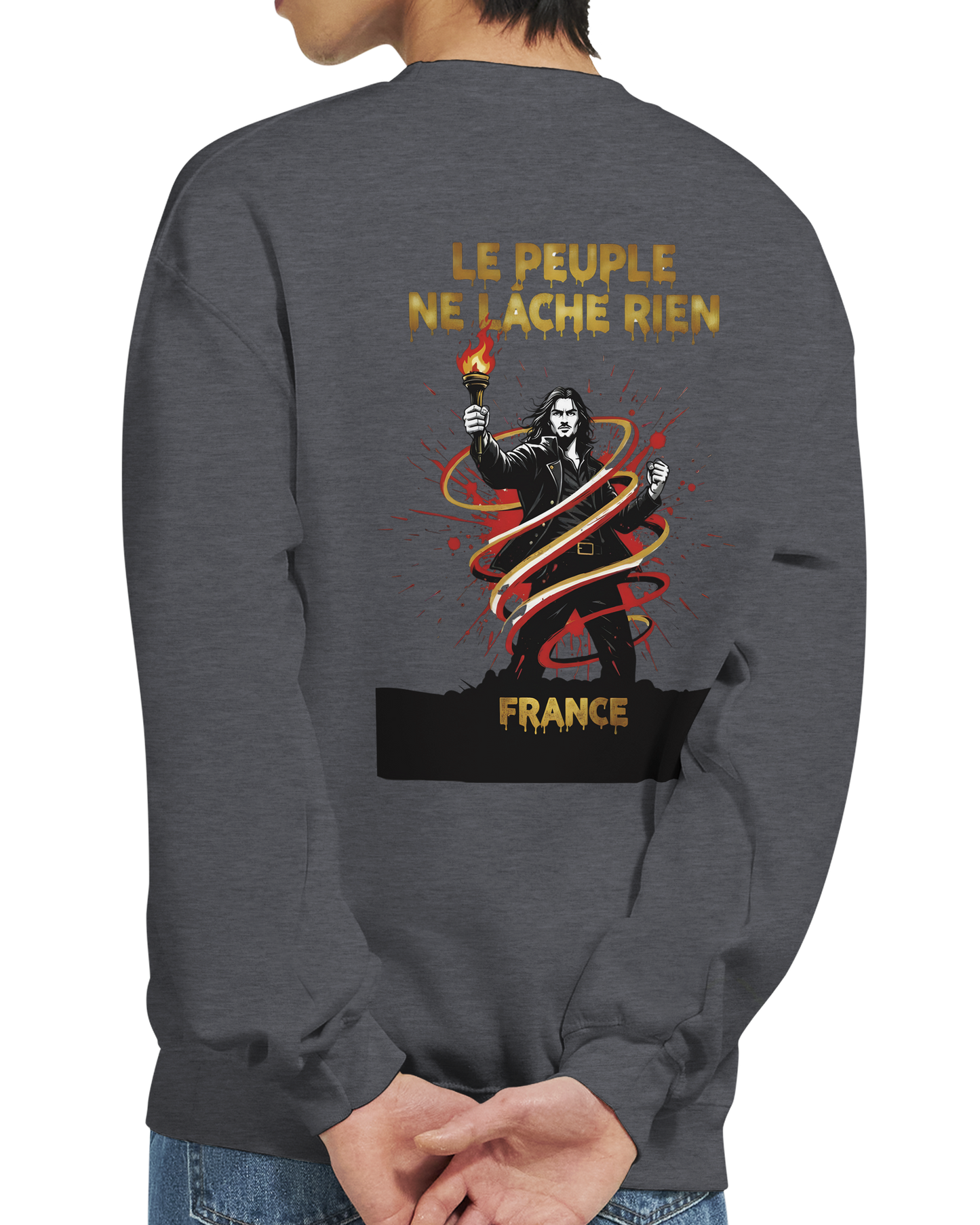 Sweat-shirt Homme 'Le Peuple Ne Lâche Rien' – Confort et Résistance