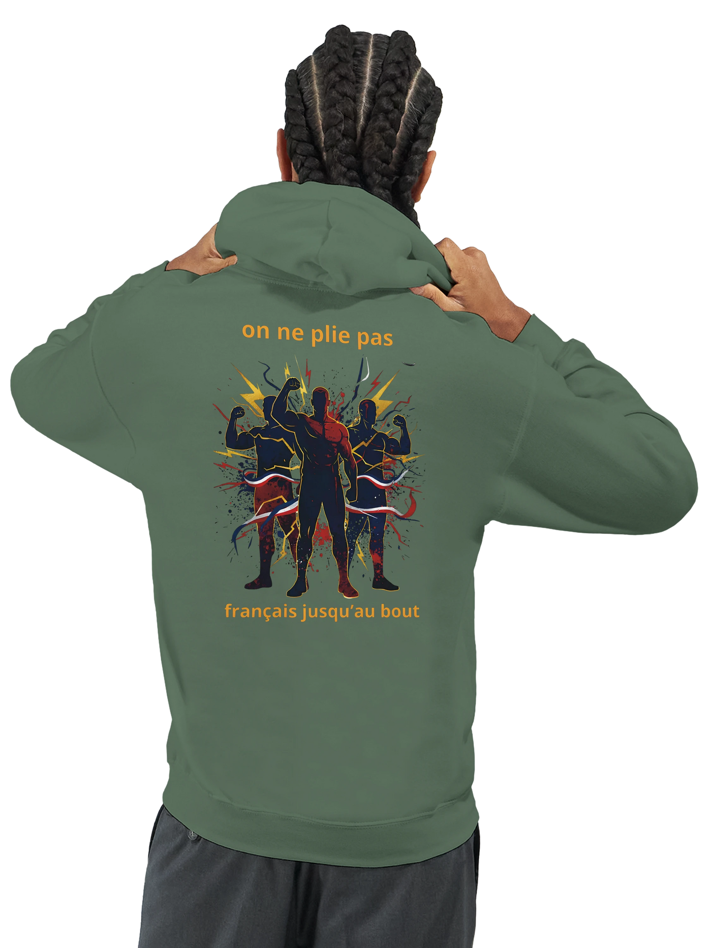 Sweat à capuche homme - Français jusqu'au bout - Confort premium