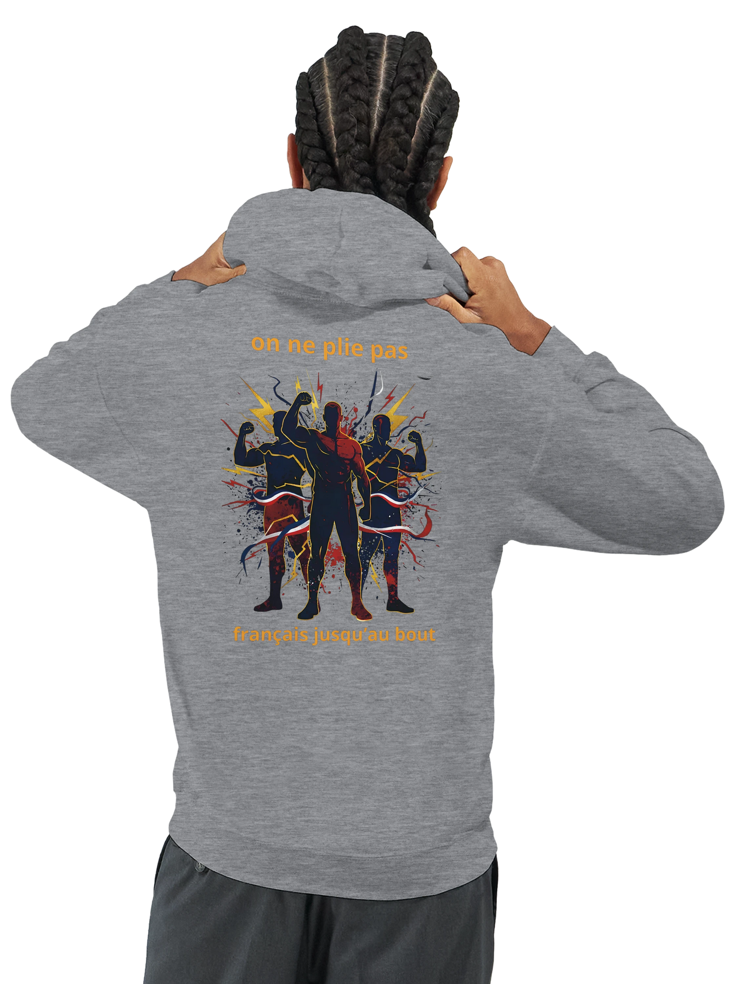 Sweat à capuche homme - Français jusqu'au bout - Confort premium