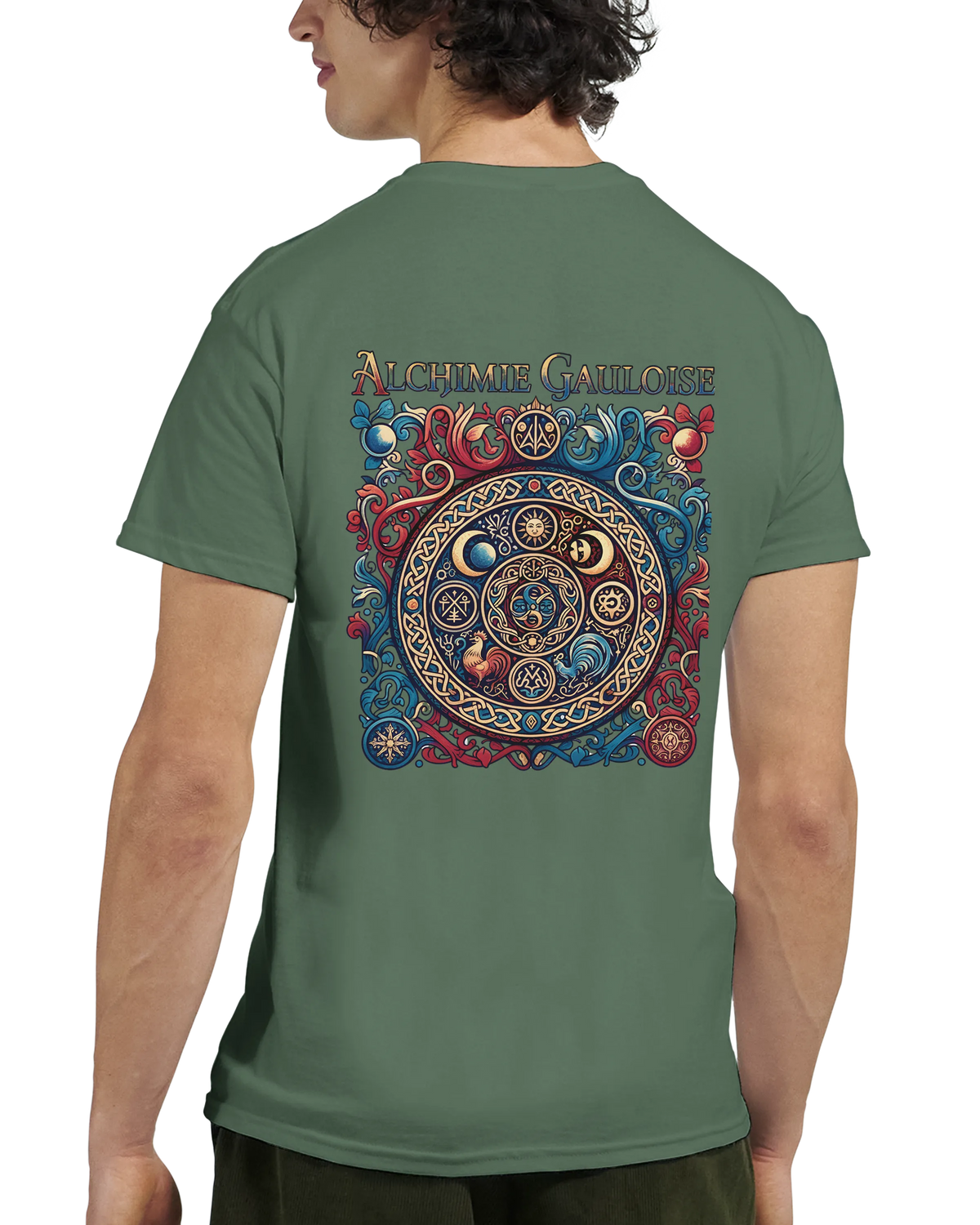 T-Shirt Homme Alchimie Gauloise – Coton Épais à Coupe Classique