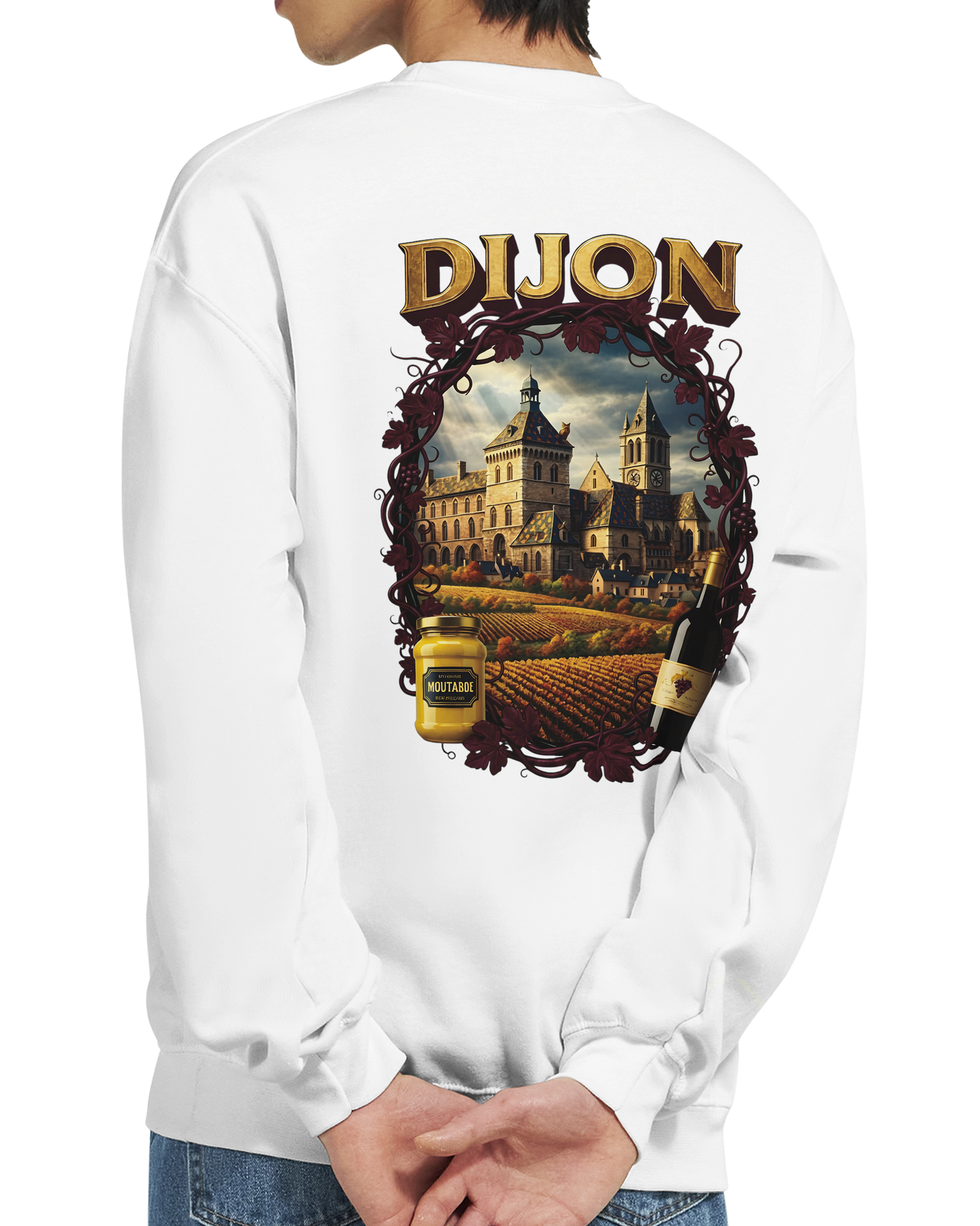 Sweat-shirt Unisexe Dijon – Ville de France – Coupe Classique Confortable