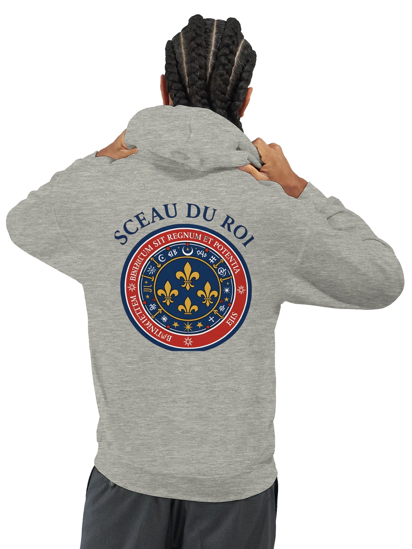 Sweat à capuche Le Sceau du Roi pour homme – Hoodie premium en coton mélangé