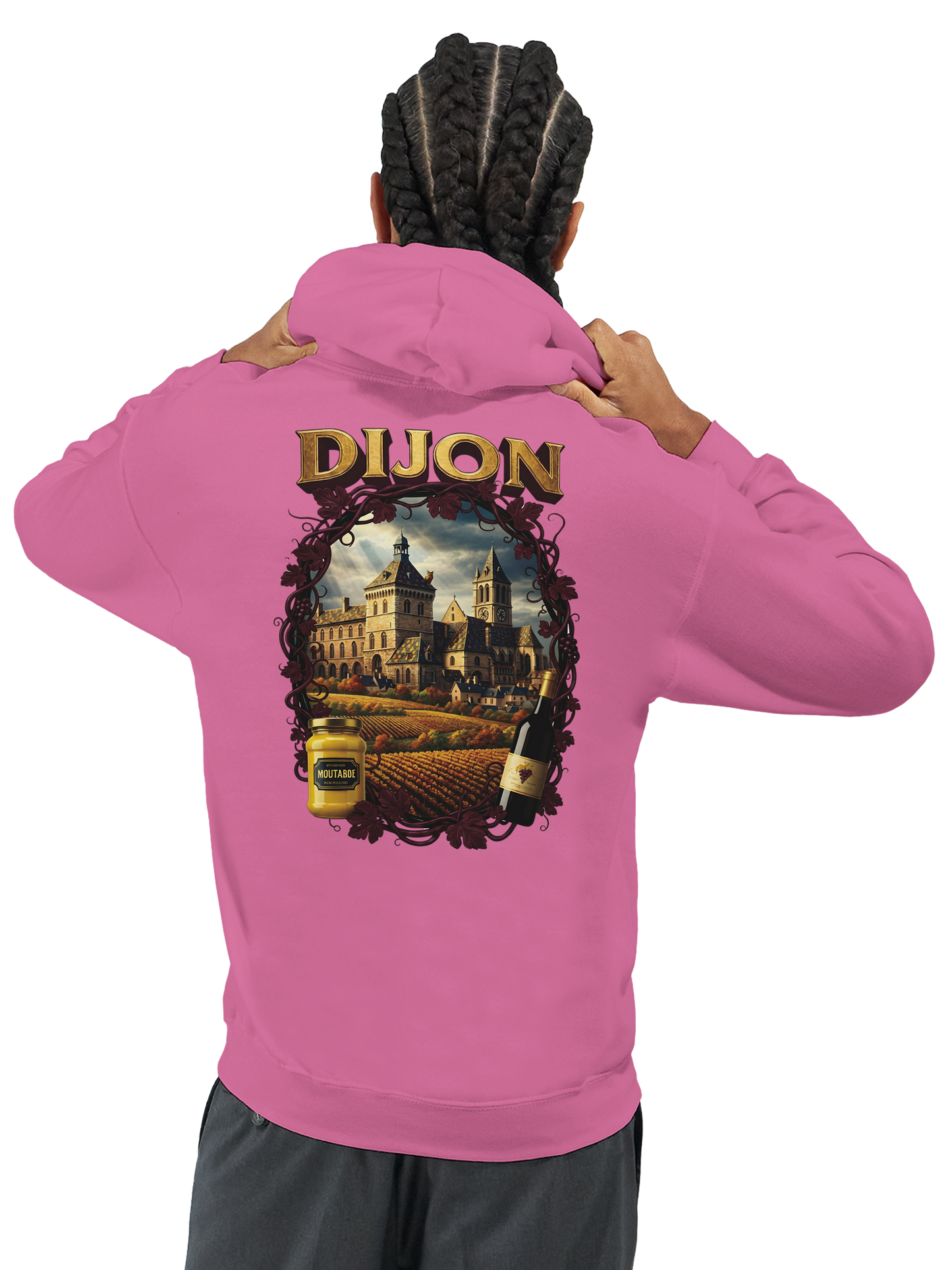 Sweat à Capuche Unisexe Dijon – Ville de France – Confort Premium