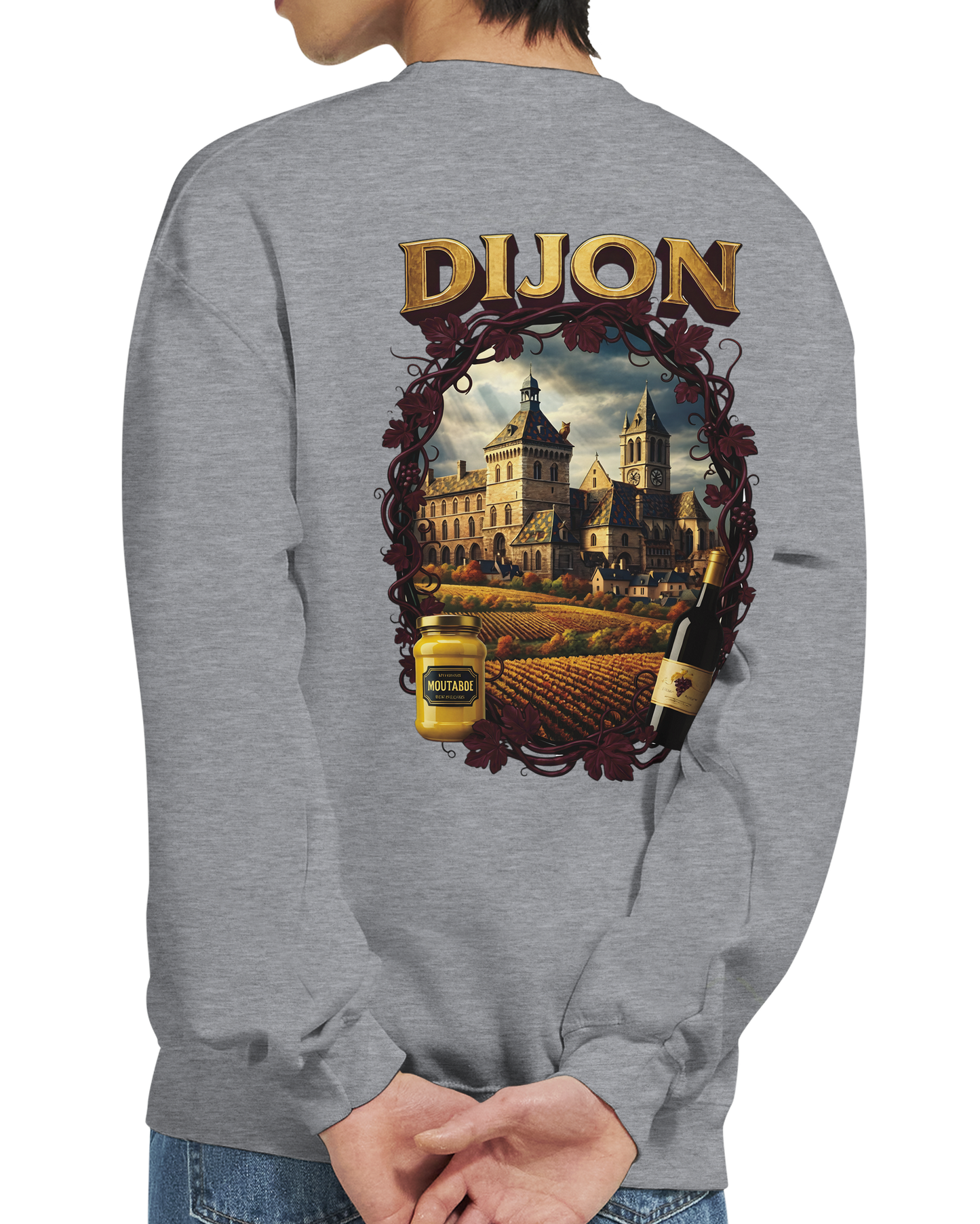 Sweat-shirt Unisexe Dijon – Ville de France – Coupe Classique Confortable