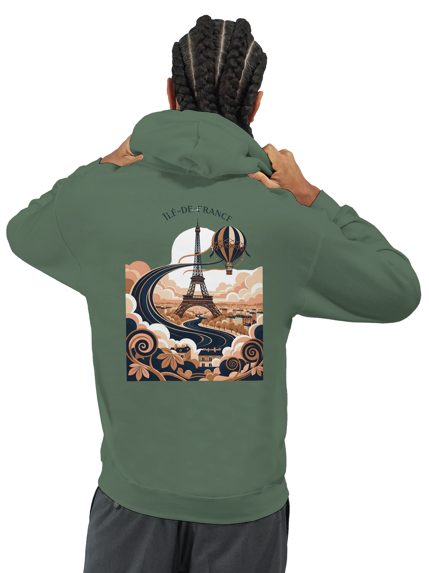 Sweat à Capuche Unisexe Île-de-France – Confort et Style Premium