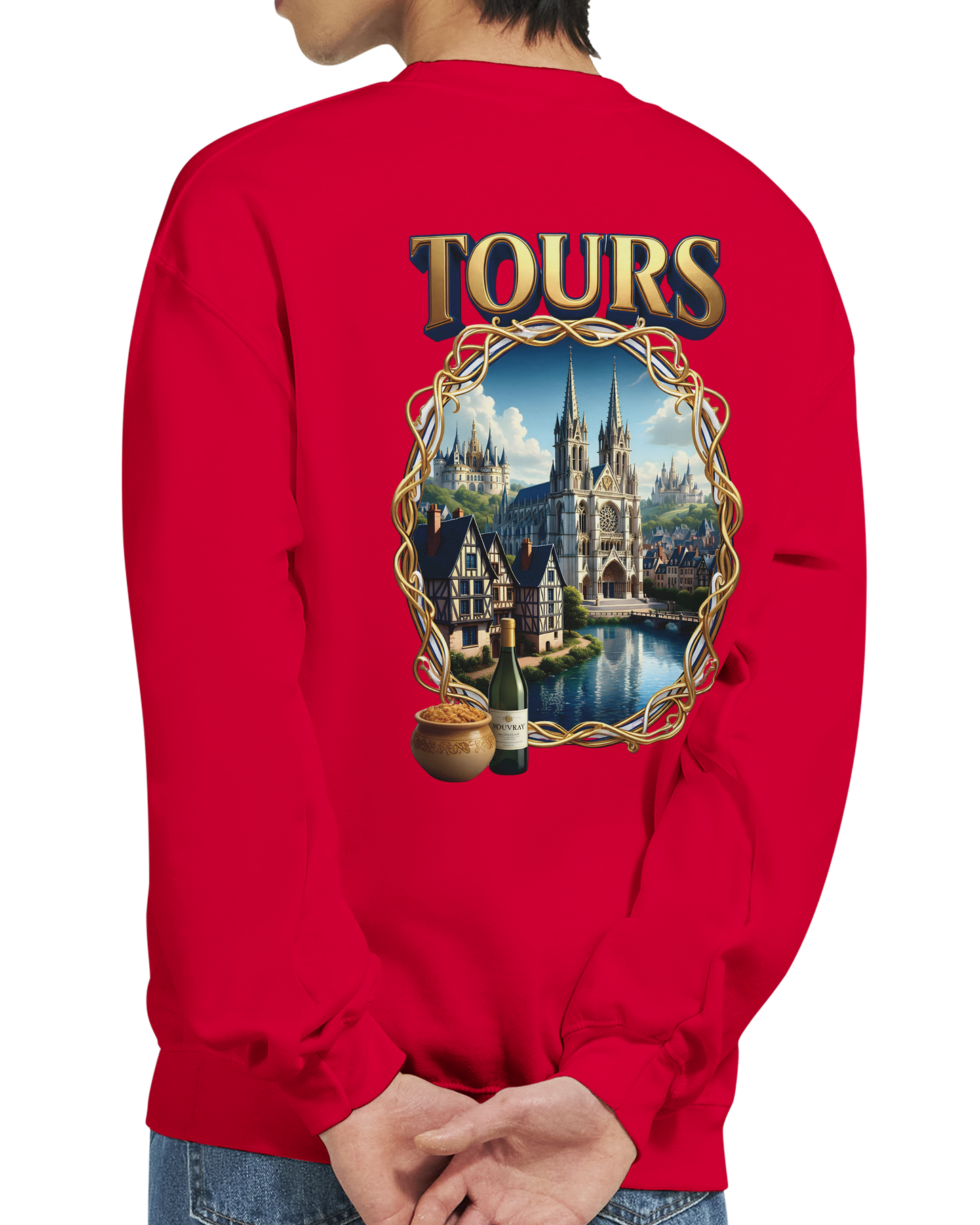Sweat-shirt Unisexe Tours France - Classique et Confortable