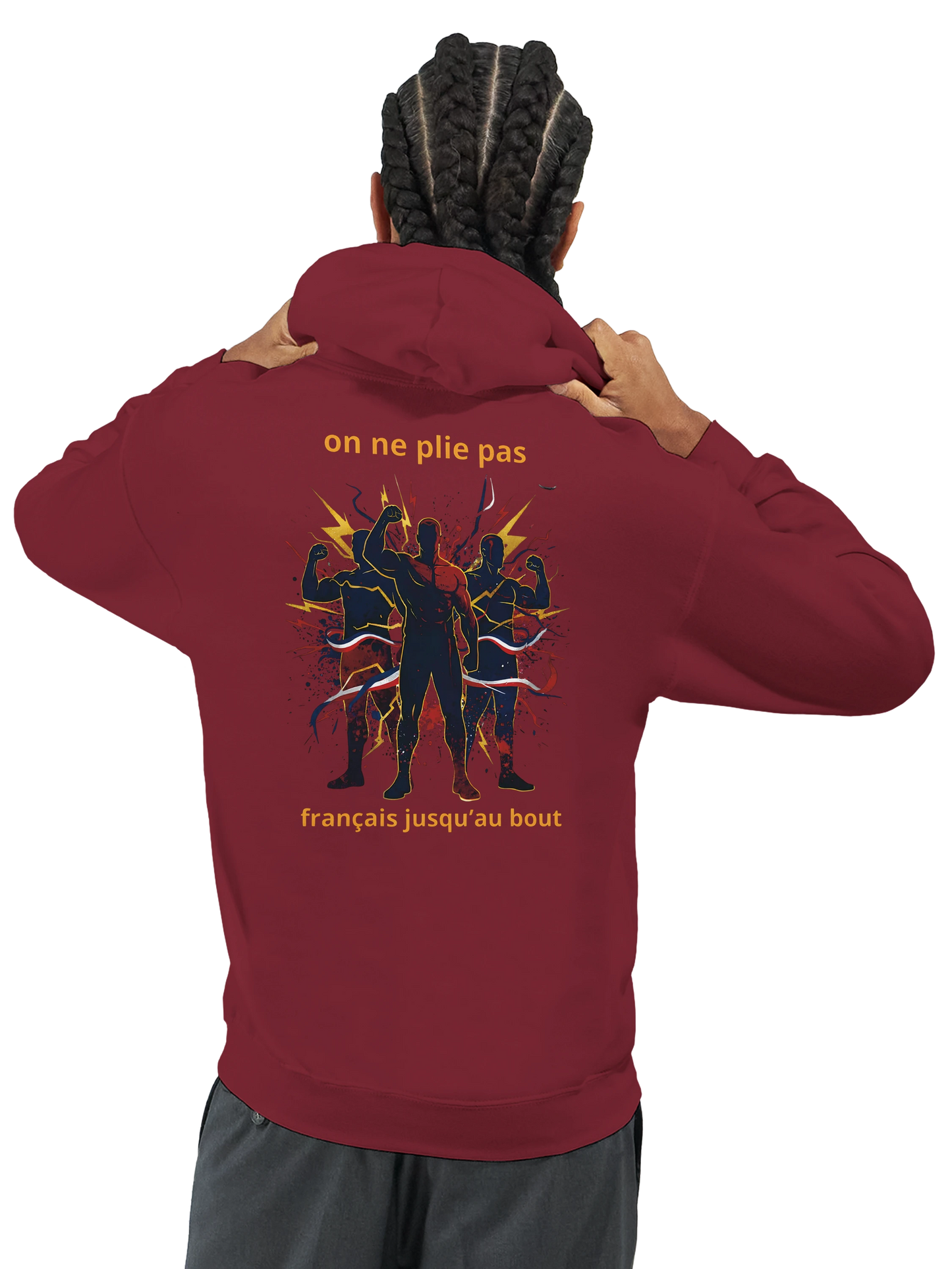 Sweat à capuche homme - Français jusqu'au bout - Confort premium