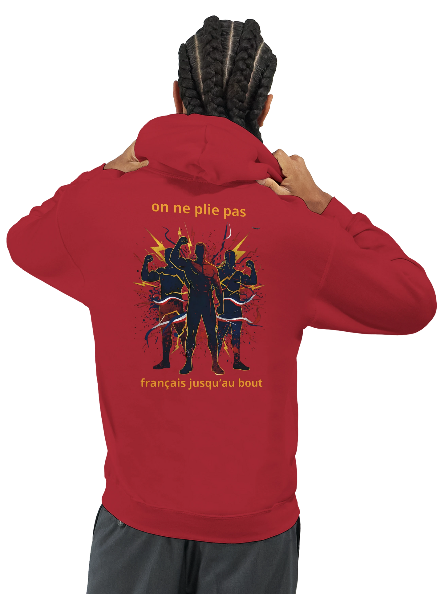 Sweat à capuche homme - Français jusqu'au bout - Confort premium