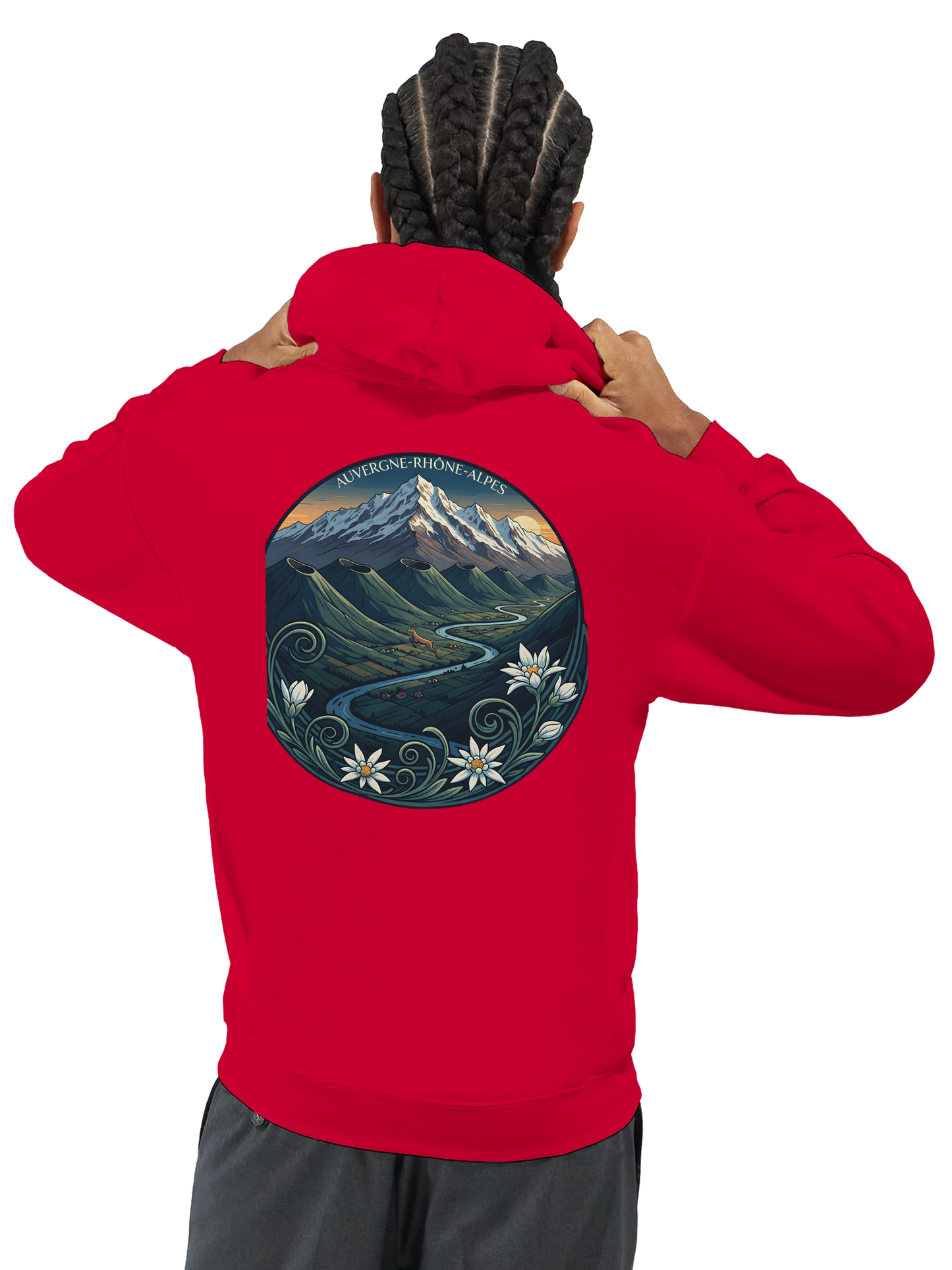 Sweat à capuche unisexe Auvergne-Rhône-Alpes – Confort et style régional