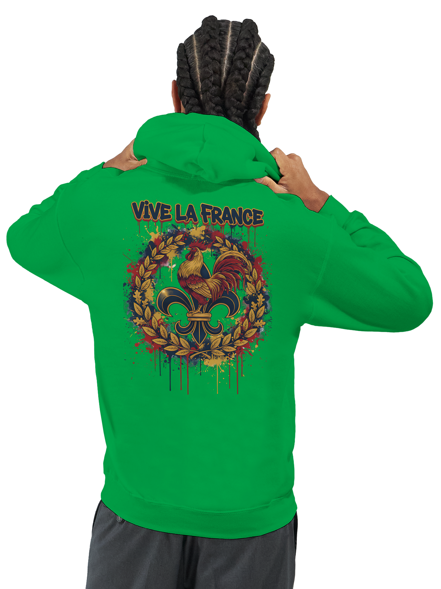 Sweat à Capuche Homme Vive la France – Confort et Style Tricolore