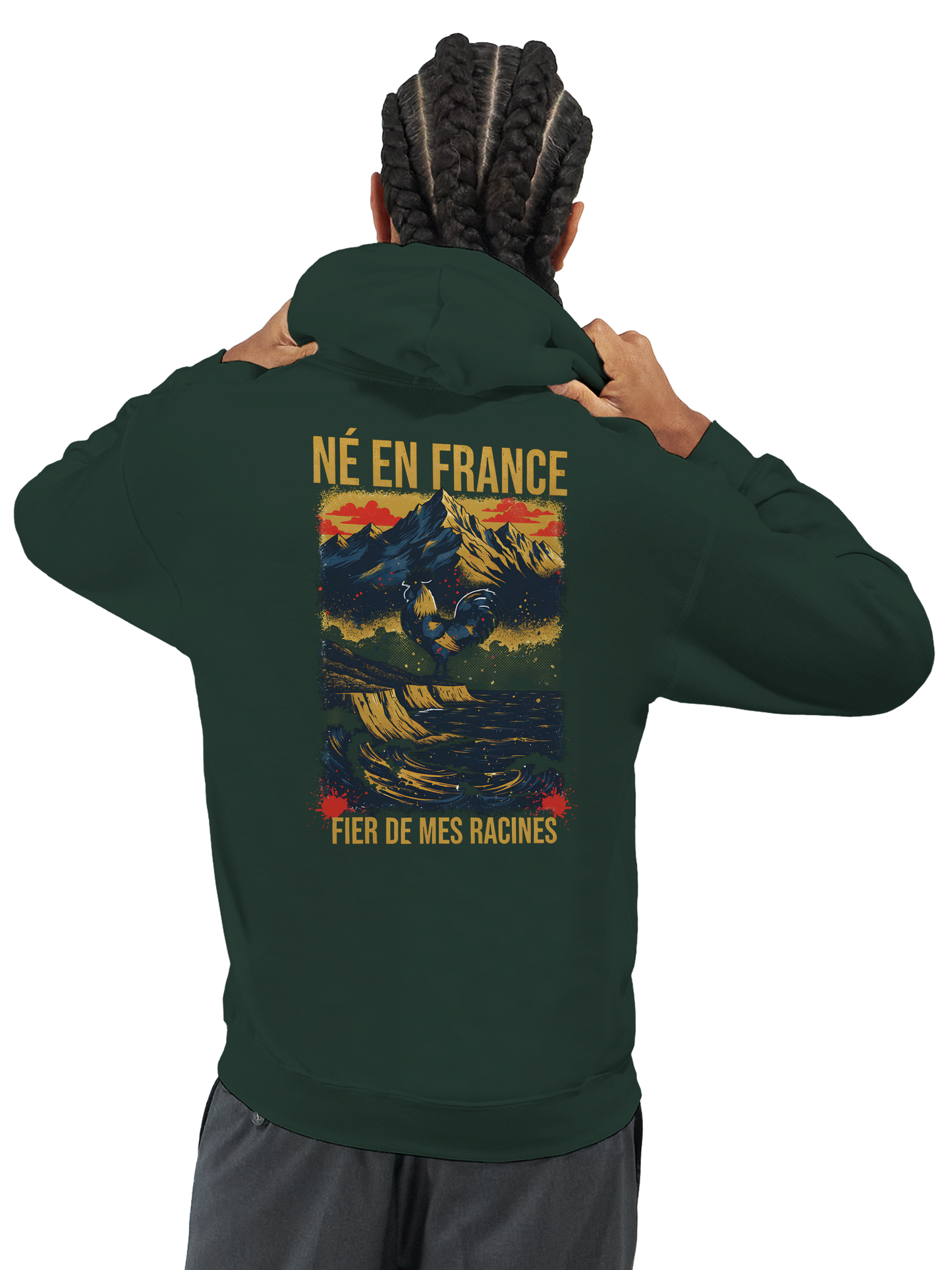Sweat à Capuche Homme « Né en France » – Premium Confort et Style