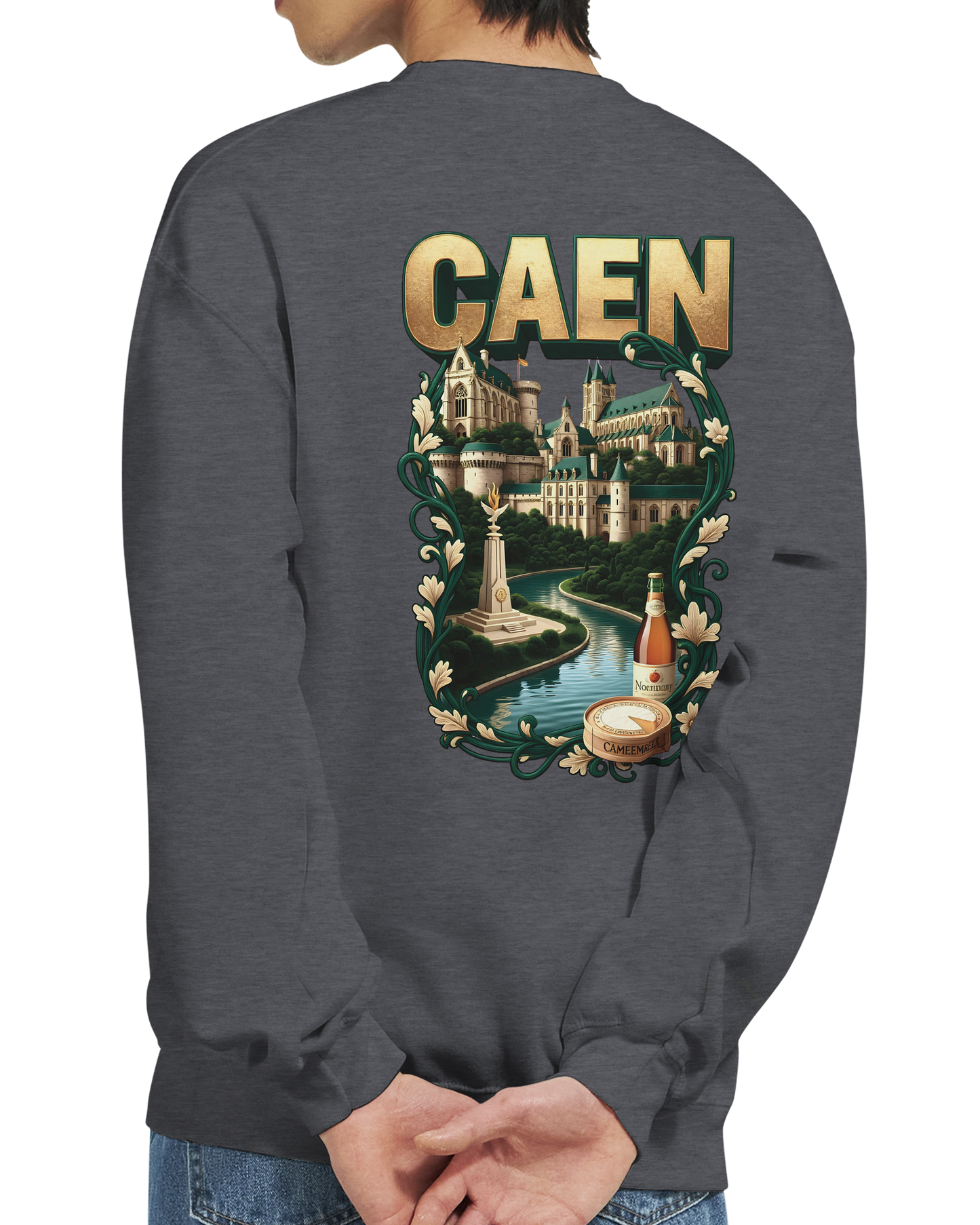 Sweat-shirt Unisexe Caen - Ville de France - Confort Classique