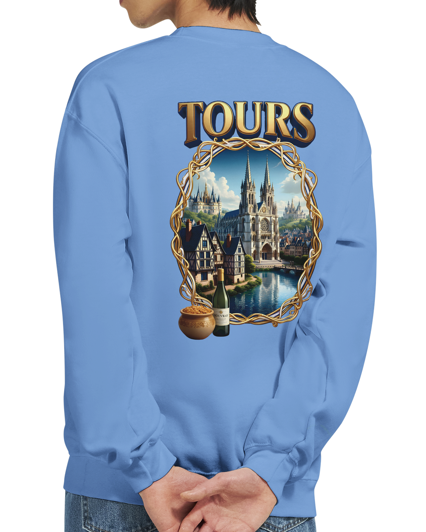 Sweat-shirt Unisexe Tours France - Classique et Confortable