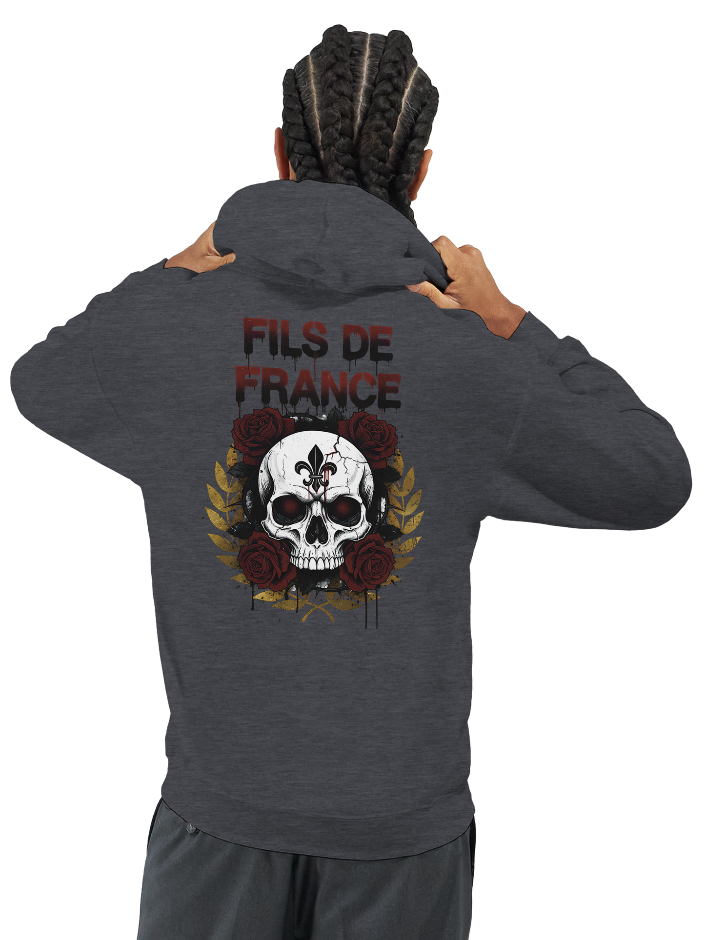 Sweat à capuche homme Fils de France – Hoodie premium en coton mélangé