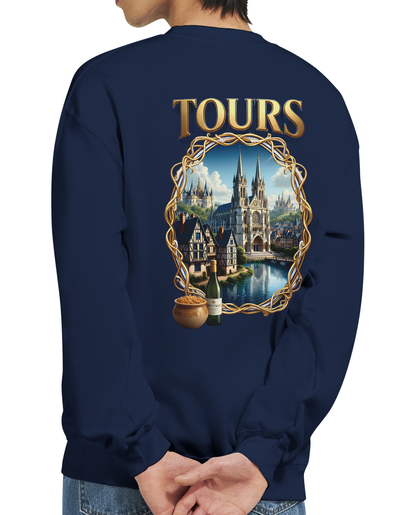Sweat-shirt Unisexe Tours France - Classique et Confortable
