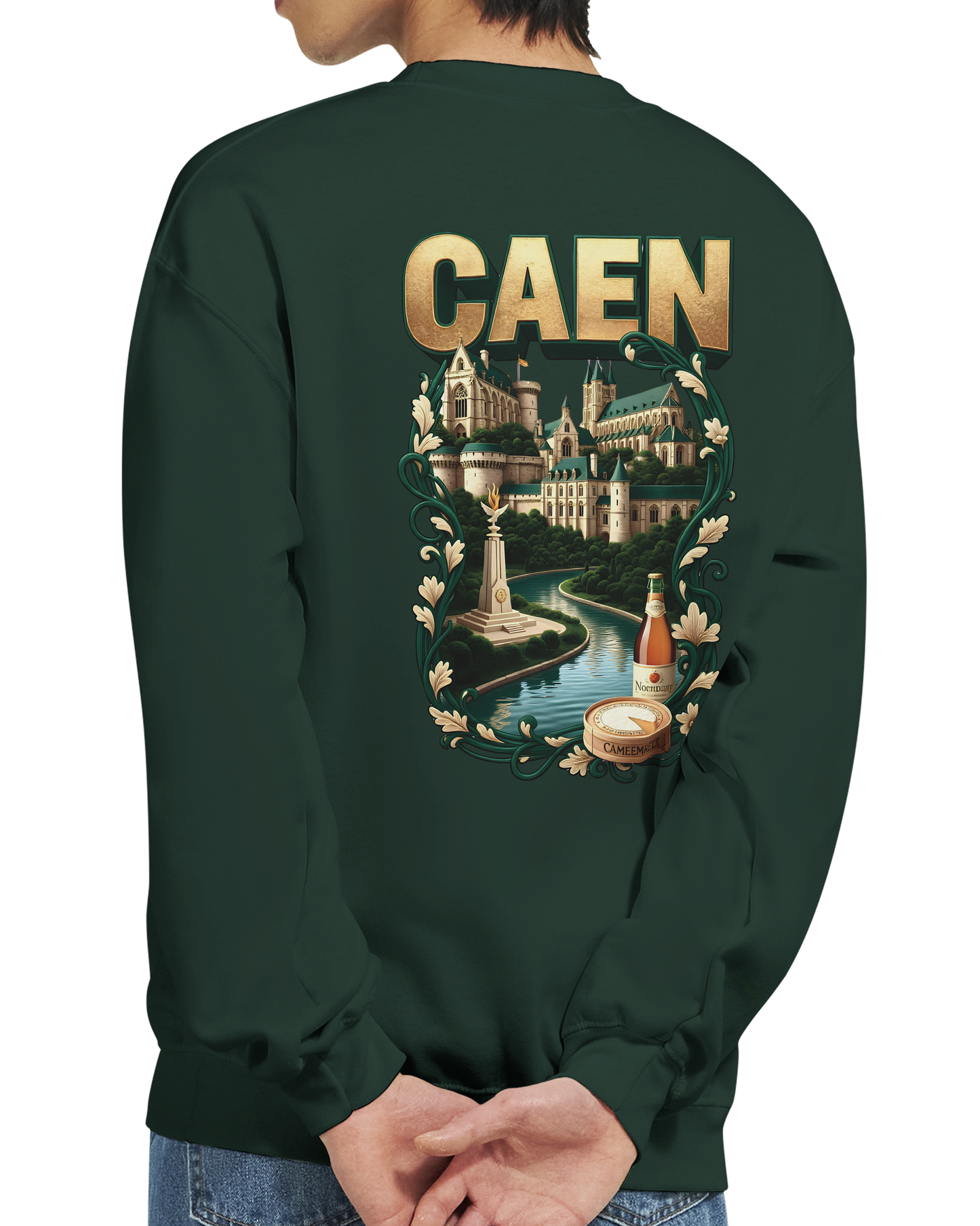 Sweat-shirt Unisexe Caen - Ville de France - Confort Classique