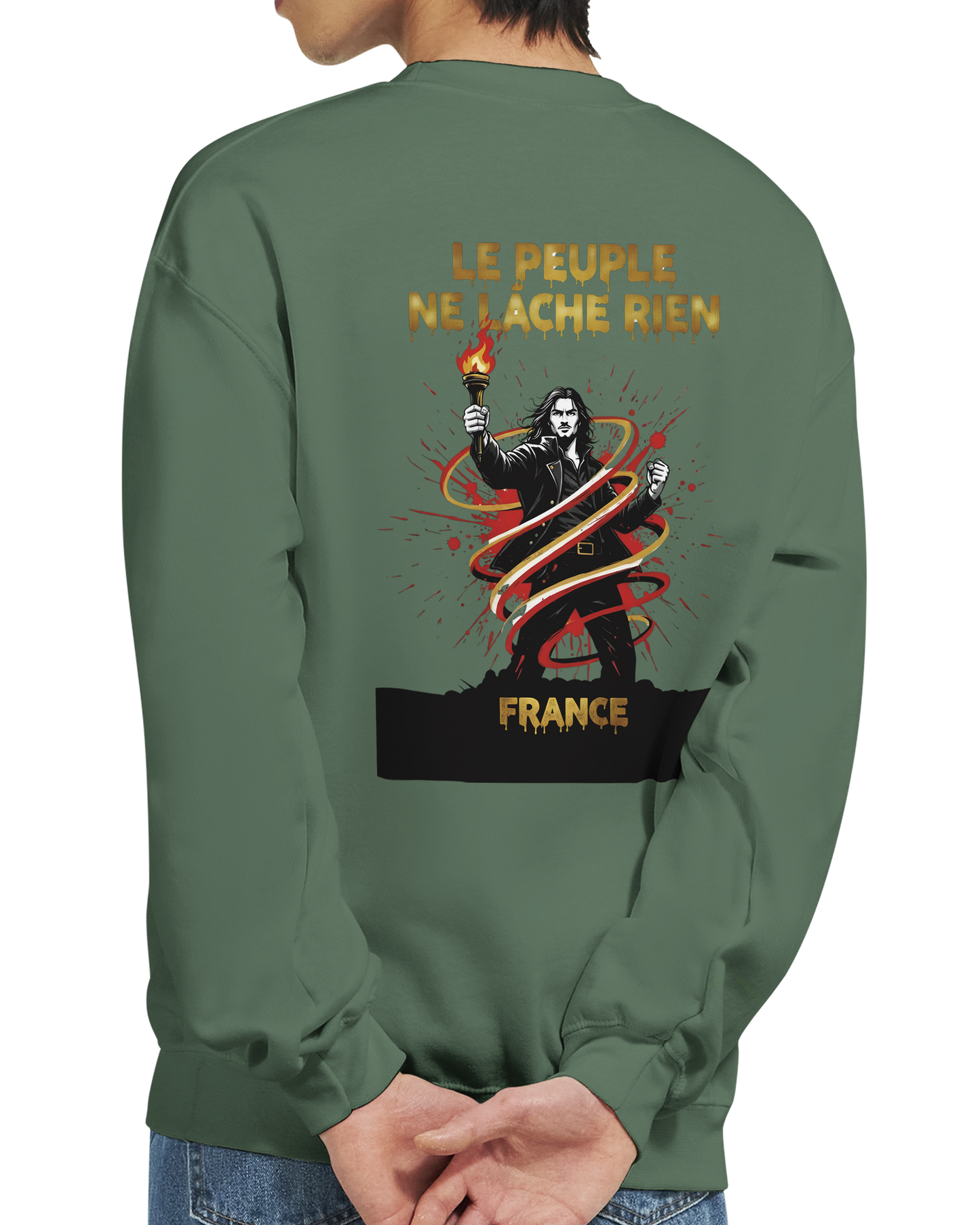 Sweat-shirt Homme 'Le Peuple Ne Lâche Rien' – Confort et Résistance