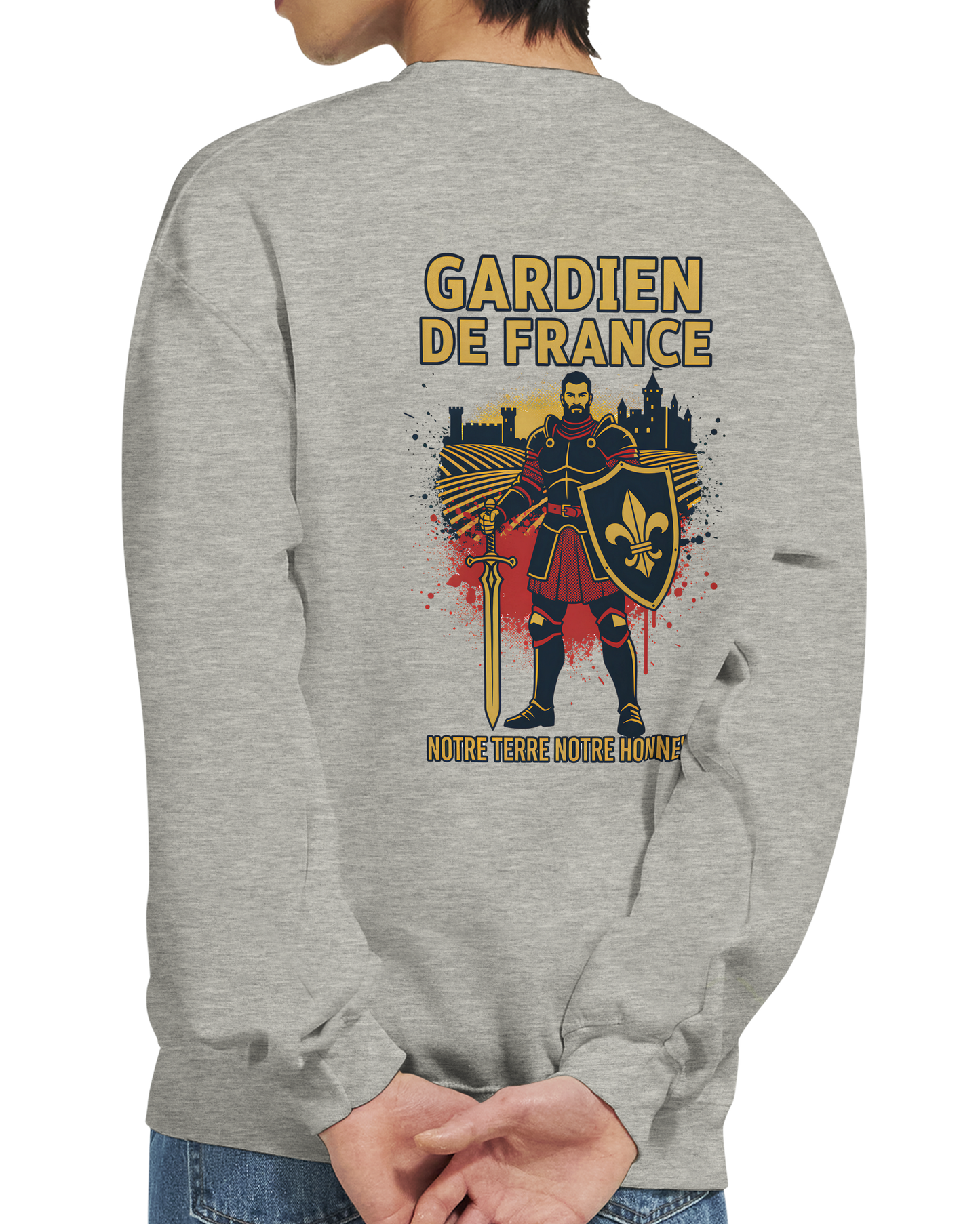 Sweat-shirt Homme Gardien de France - Premium French Heritage Apparel