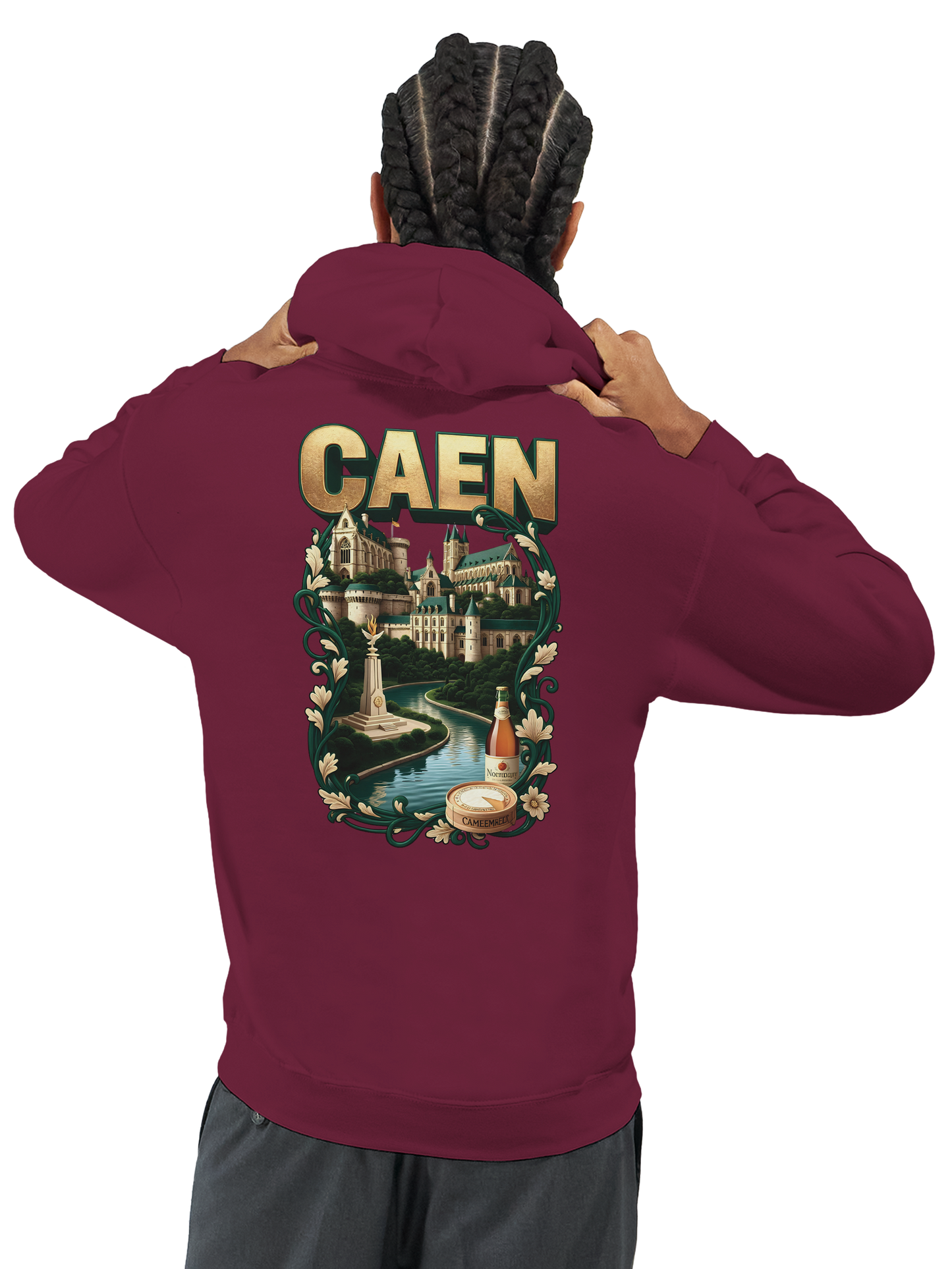 Sweat à capuche Caen - Ville de France - Unisexe Premium