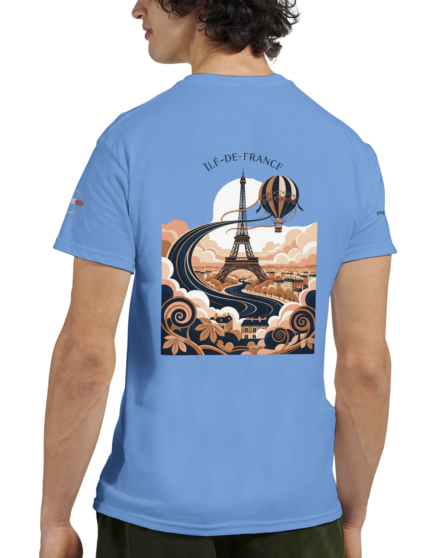 T-shirt Unisexe Île-de-France – Coton Épais à Coupe Classique