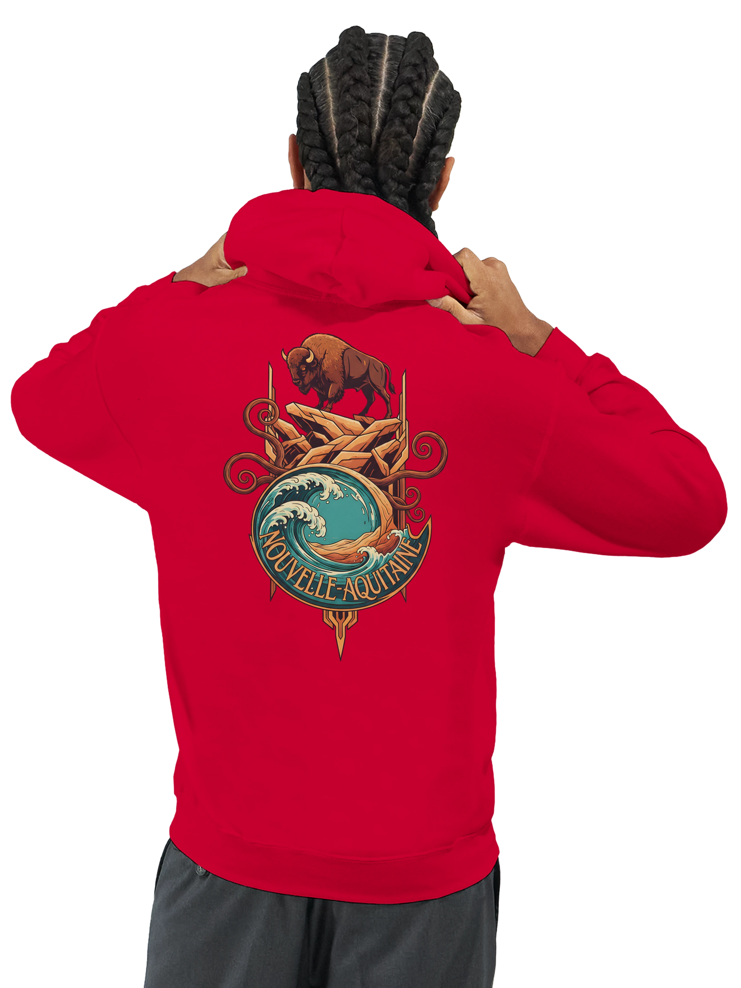 Sweat à capuche unisexe Nouvelle-Aquitaine - Hoodie premium en coton mélangé