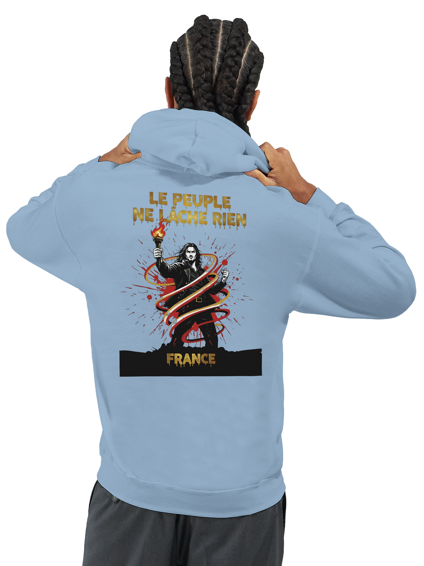 Sweat à Capuche Homme "Le Peuple Ne Lâche Rien" – Confort Premium